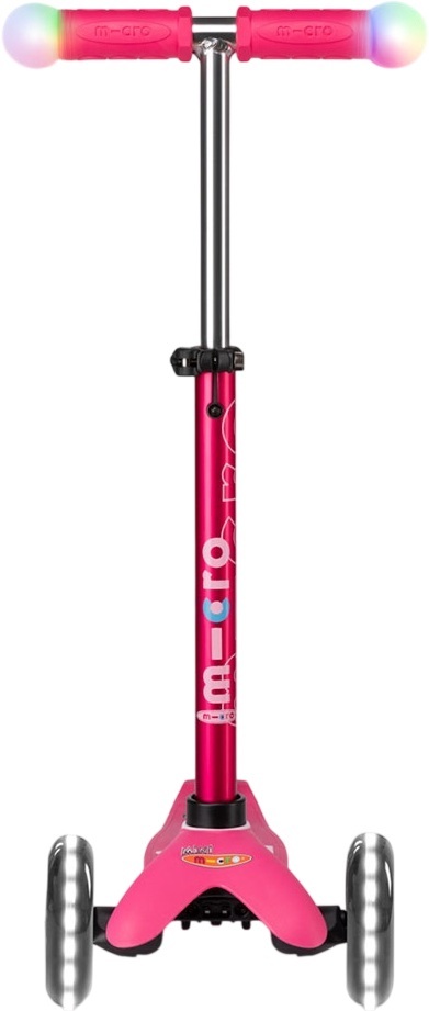Самокат Micro серії Mini Deluxe Magic – Рожевий (до 50 kg, триколісний, світло)фото