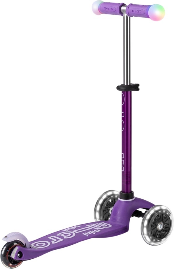 Самокат Micro серії Mini Deluxe Magic – Фіолетовий (до 50 kg, триколісний, світло)фото3
