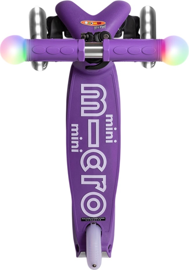 Самокат Micro серії Mini Deluxe Magic – Фіолетовий (до 50 kg, триколісний, світло)фото4