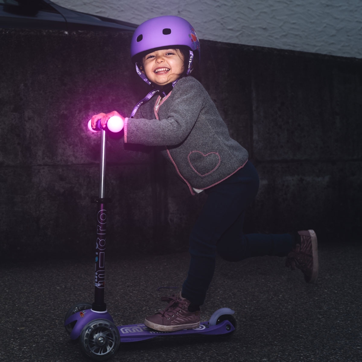 Самокат Micro серії Mini Deluxe Magic – Фіолетовий (до 50 kg, триколісний, світло)фото8
