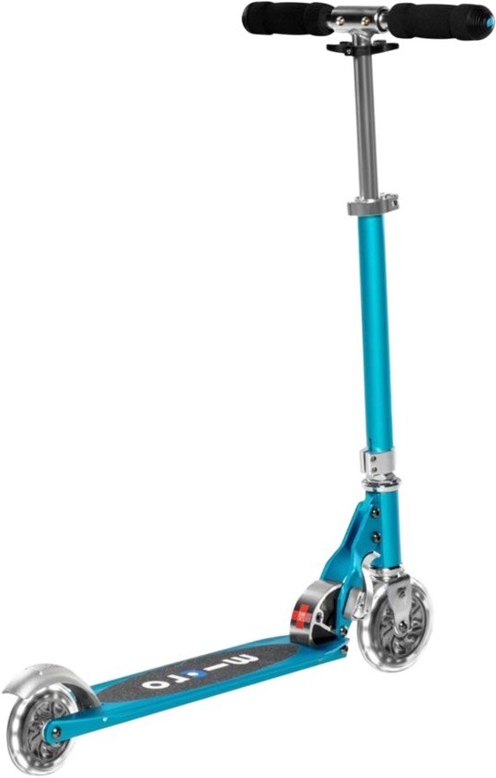 Самокат Micro серии Sprite LED – Голубой Океан (до 100 kg, двухколесный, свет) фото 