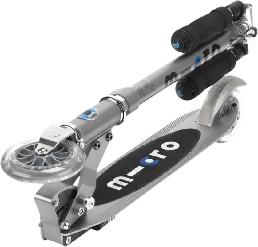 Самокат Micro серії Sprite – Матовий Сріблястий (до 100 kg, двоколісний)фото