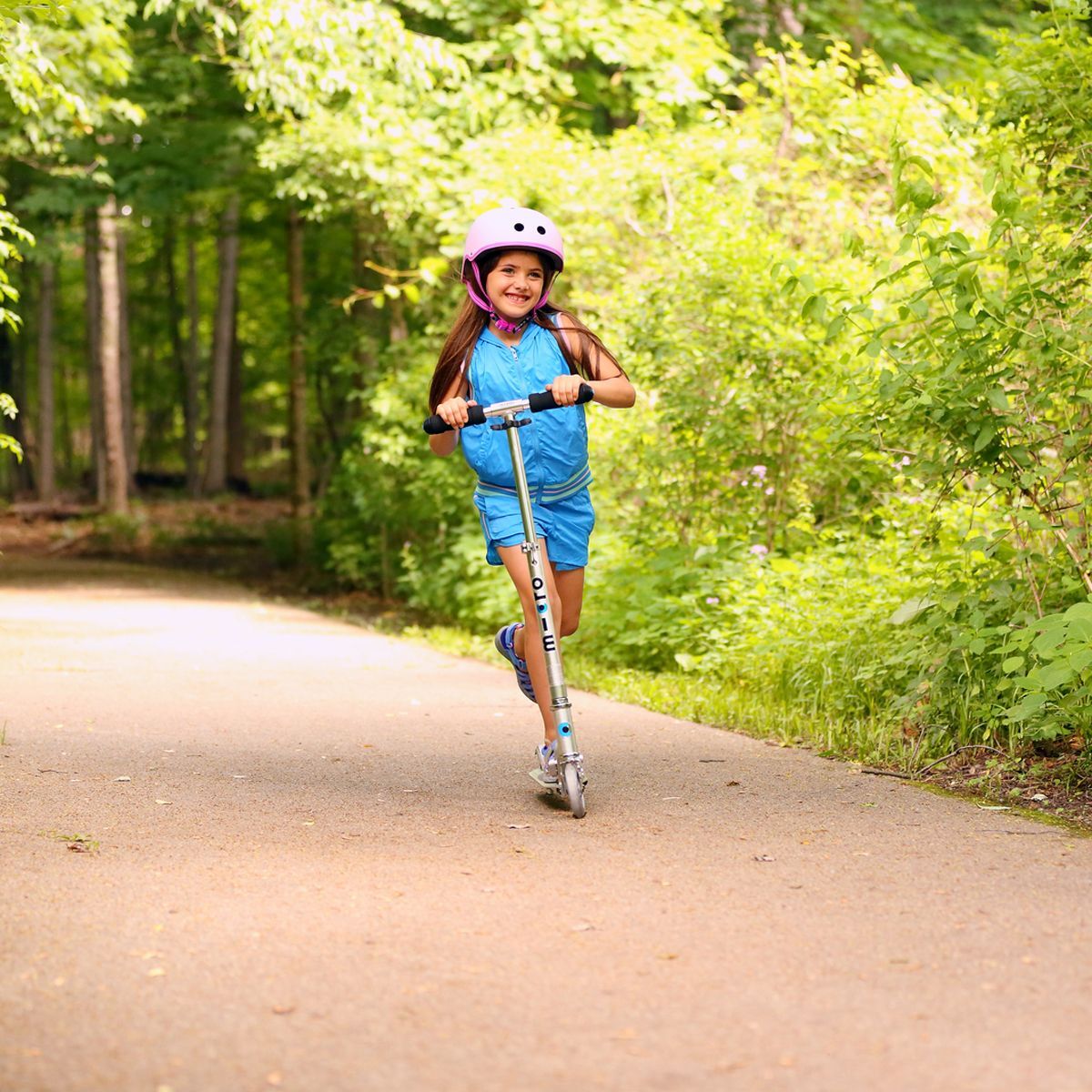 Самокат Micro серії Sprite – Матовий Сріблястий (до 100 kg, двоколісний)фото