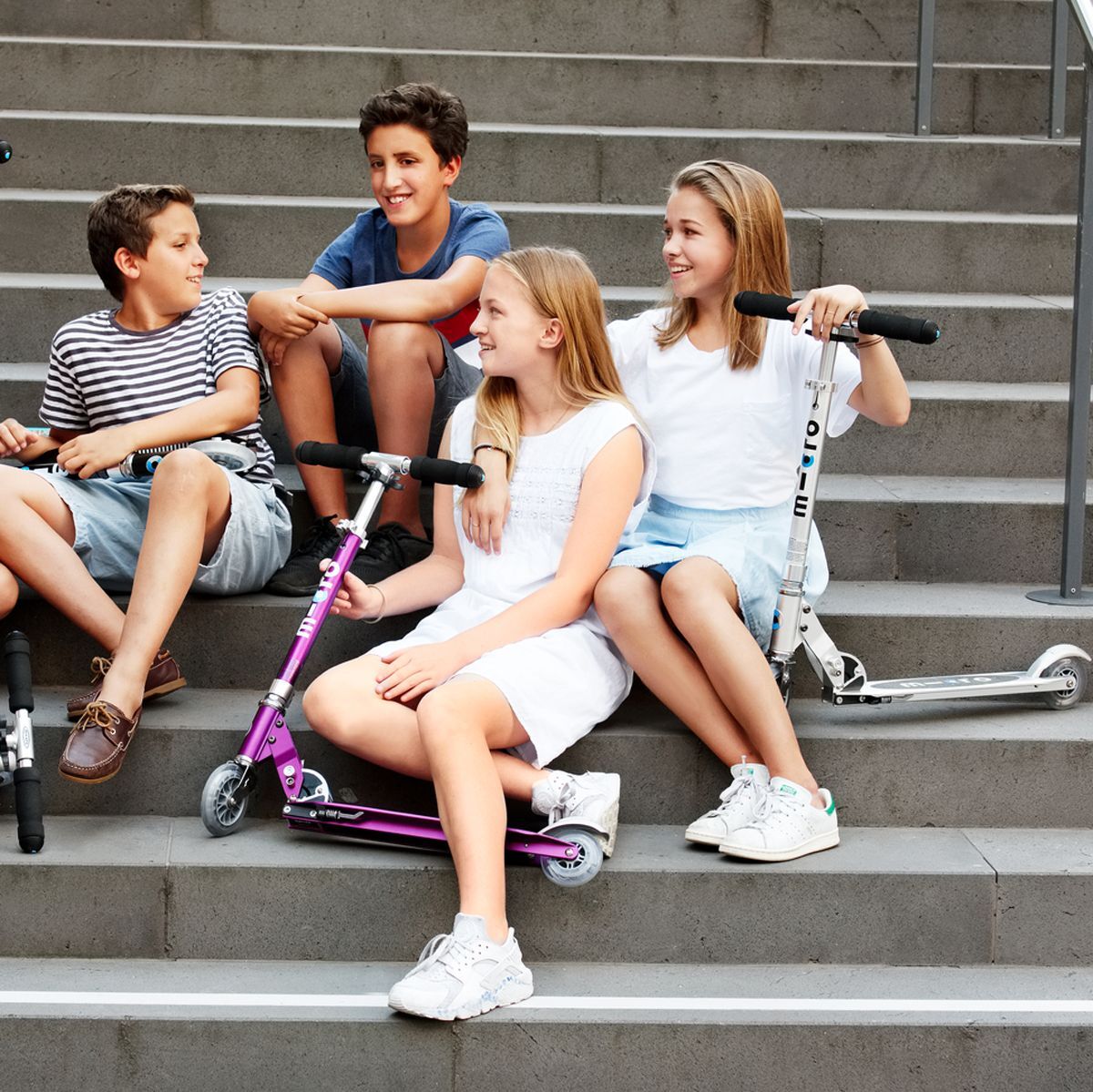 Самокат Micro серії Sprite – Матовий Сріблястий (до 100 kg, двоколісний)фото