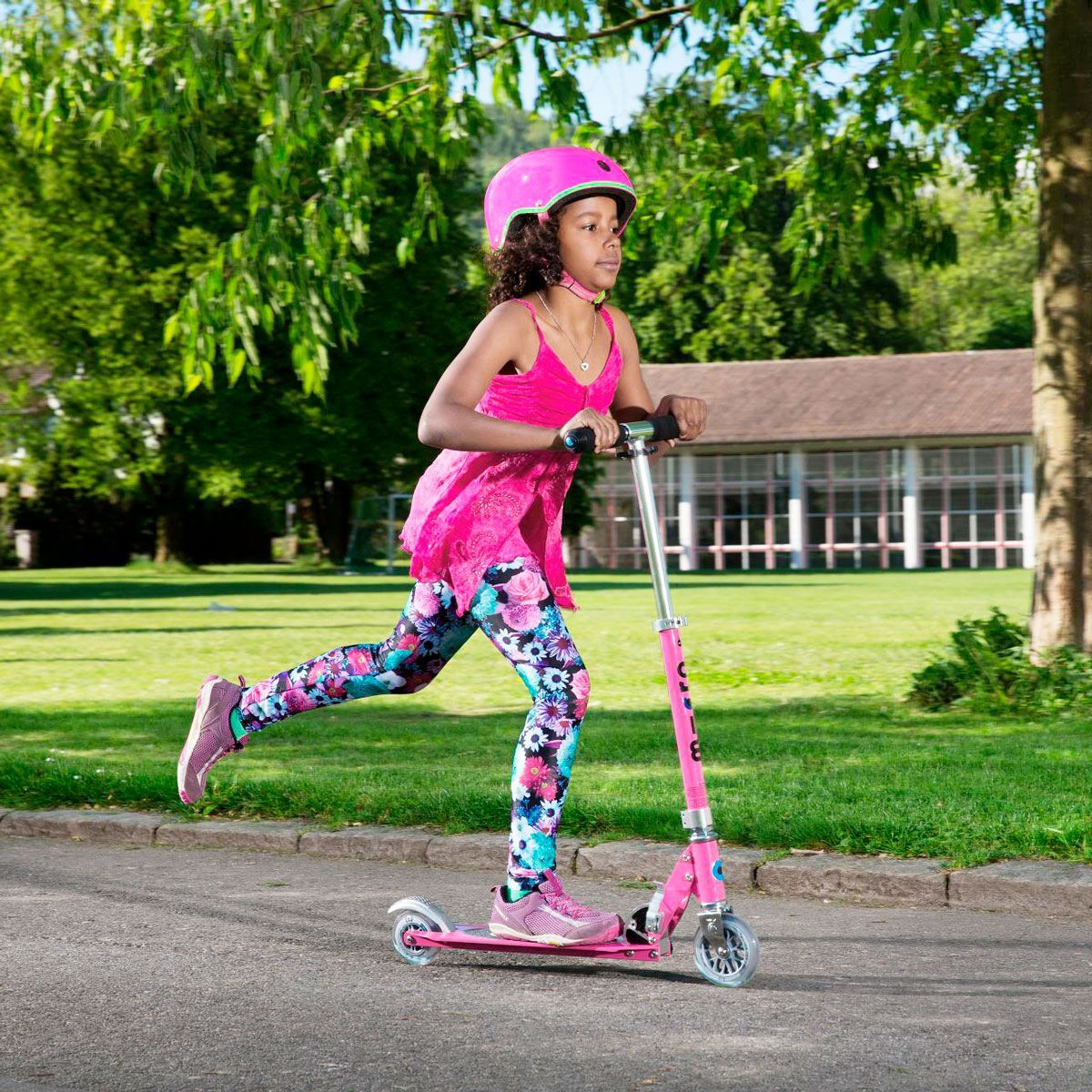 Самокат Micro серії Sprite – Рожевий (до 100 kg, двоколісний)фото