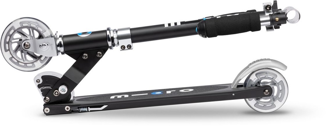 Самокат Micro серії Sprite – Чорний (до 100 кг (kg), двоколісний)фото