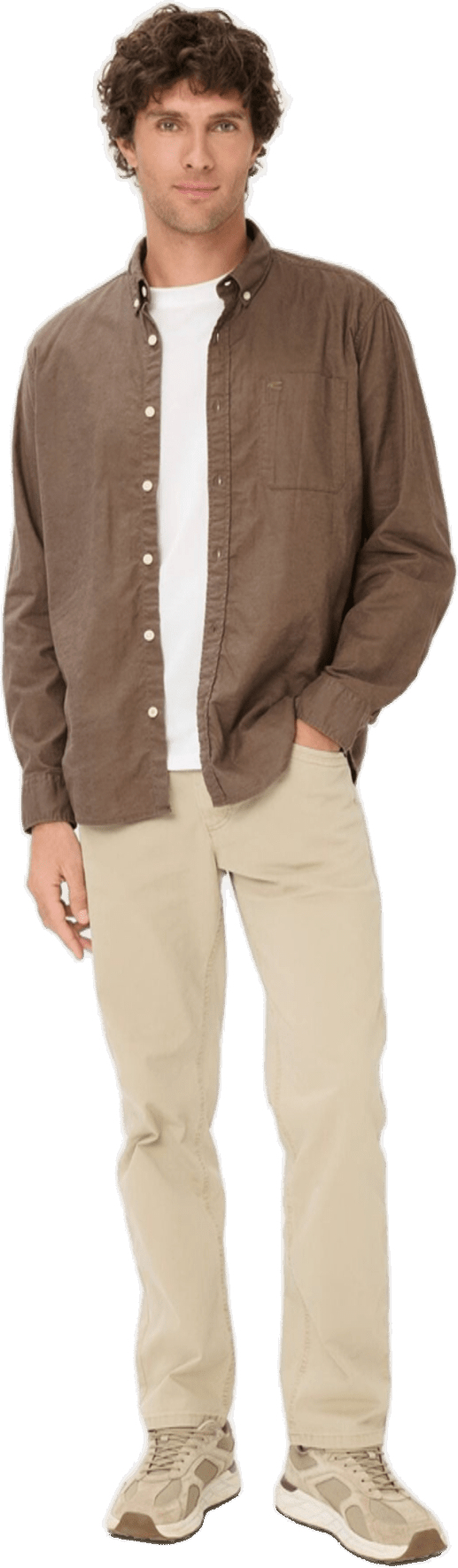 Рубашка мужская Camel Active Shirts 1/1 sleeves 409116-7S16-26 M коричневая фото 