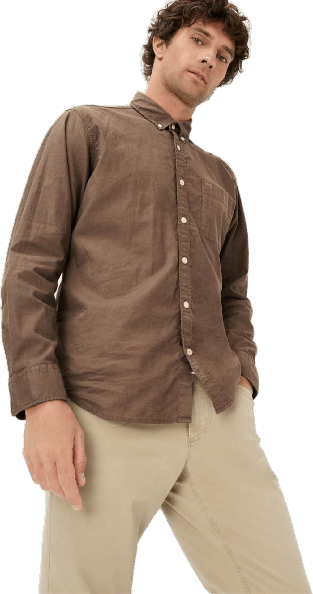 Рубашка мужская Camel Active Shirts 1/1 sleeves 409116-7S16-26 M коричневая фото 