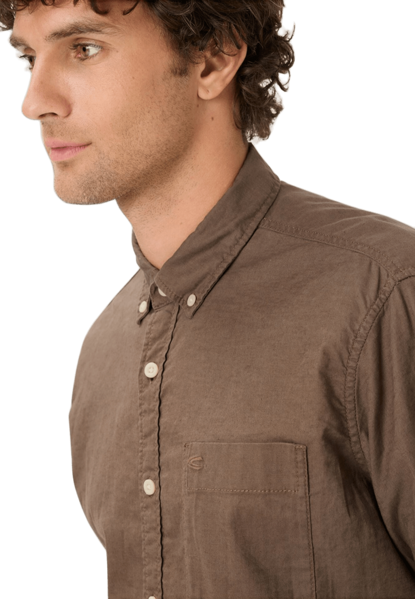 Рубашка мужская Camel Active Shirts 1/1 sleeves 409116-7S16-26 M коричневая фото 