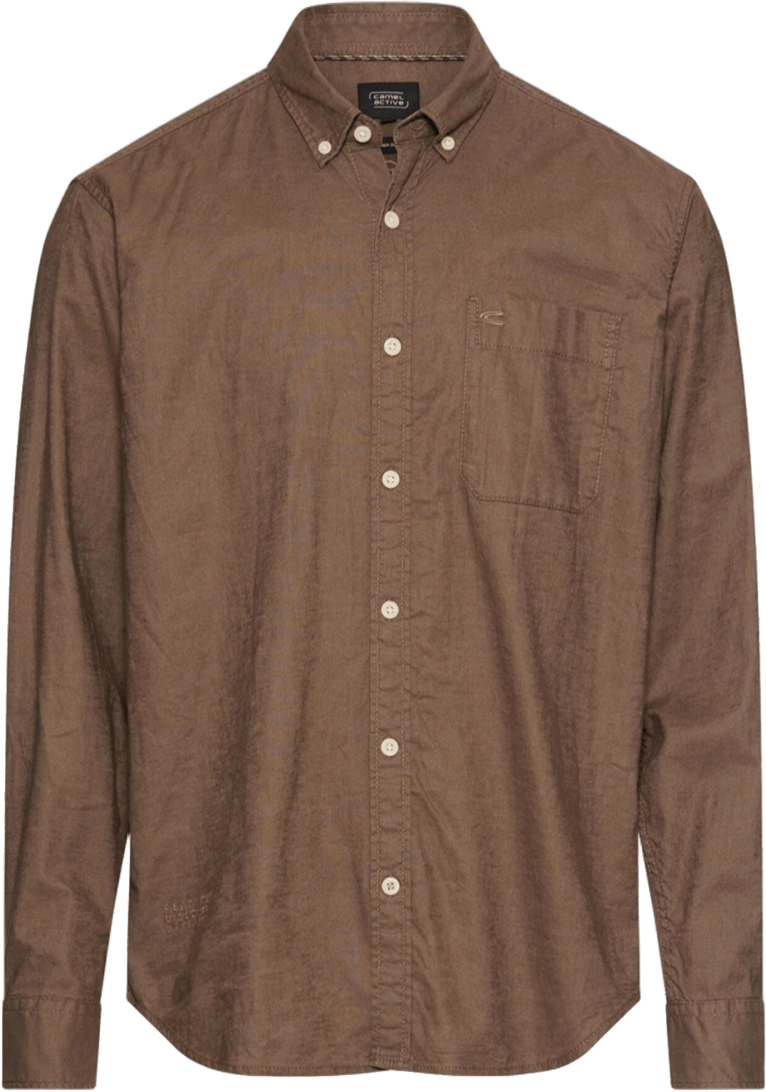 Рубашка мужская Camel Active Shirts 1/1 sleeves 409116-7S16-26 M коричневая фото 