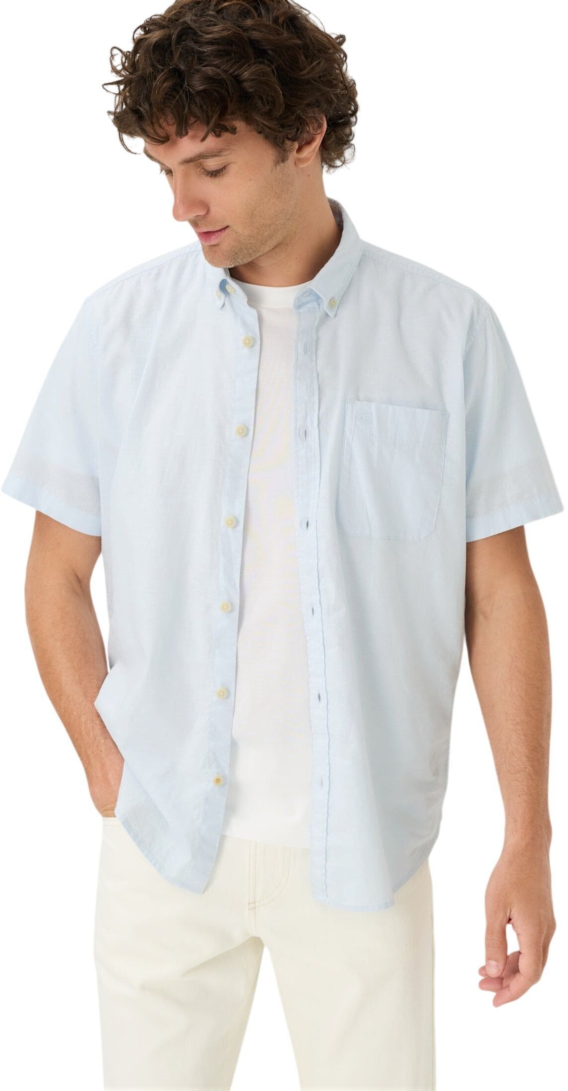 Сорочка чоловіча Camel Active Shirts 1/2 sleeves 409256-7S56-42 L блакитнафото