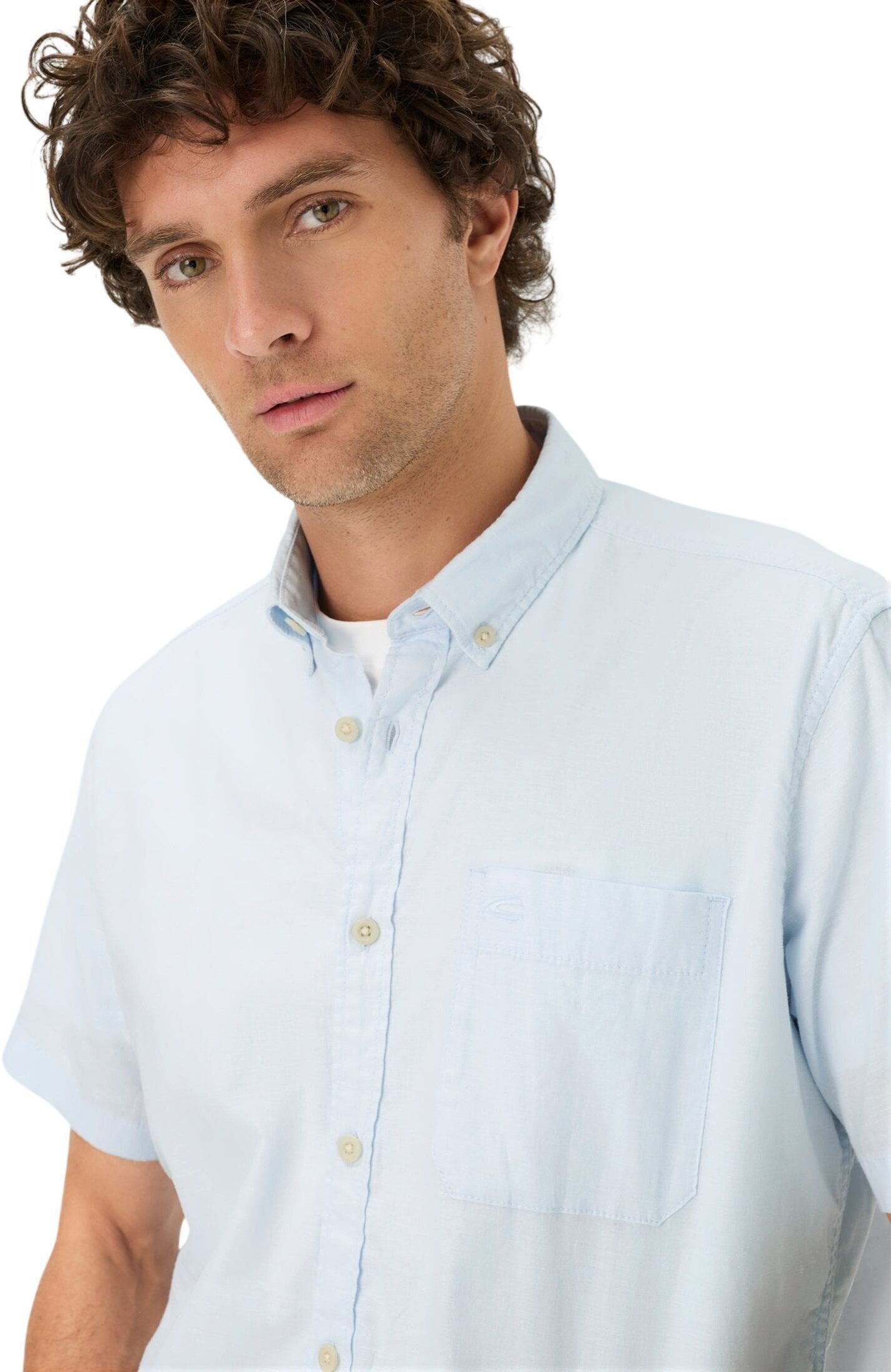 Сорочка чоловіча Camel Active Shirts 1/2 sleeves 409256-7S56-42 L блакитнафото