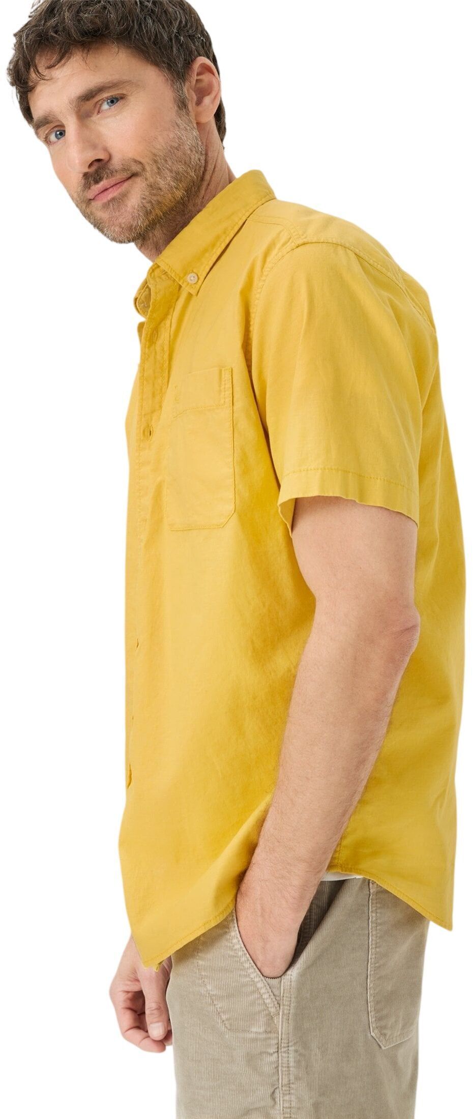 Сорочка чоловіча Camel Active Shirts 1/2 sleeves 409256-7S56-64 L жовтафото