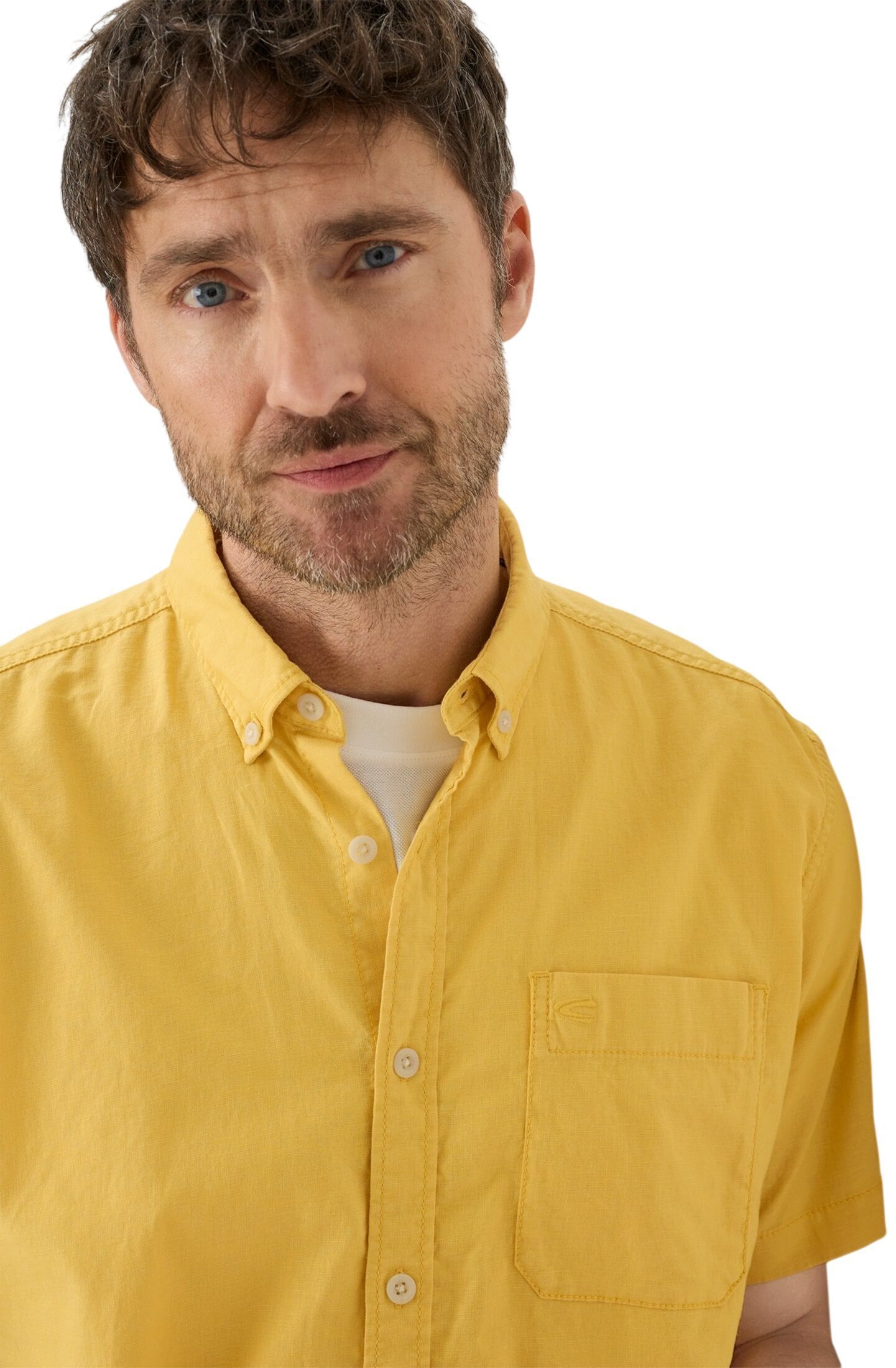 Сорочка чоловіча Camel Active Shirts 1/2 sleeves 409256-7S56-64 M жовтафото