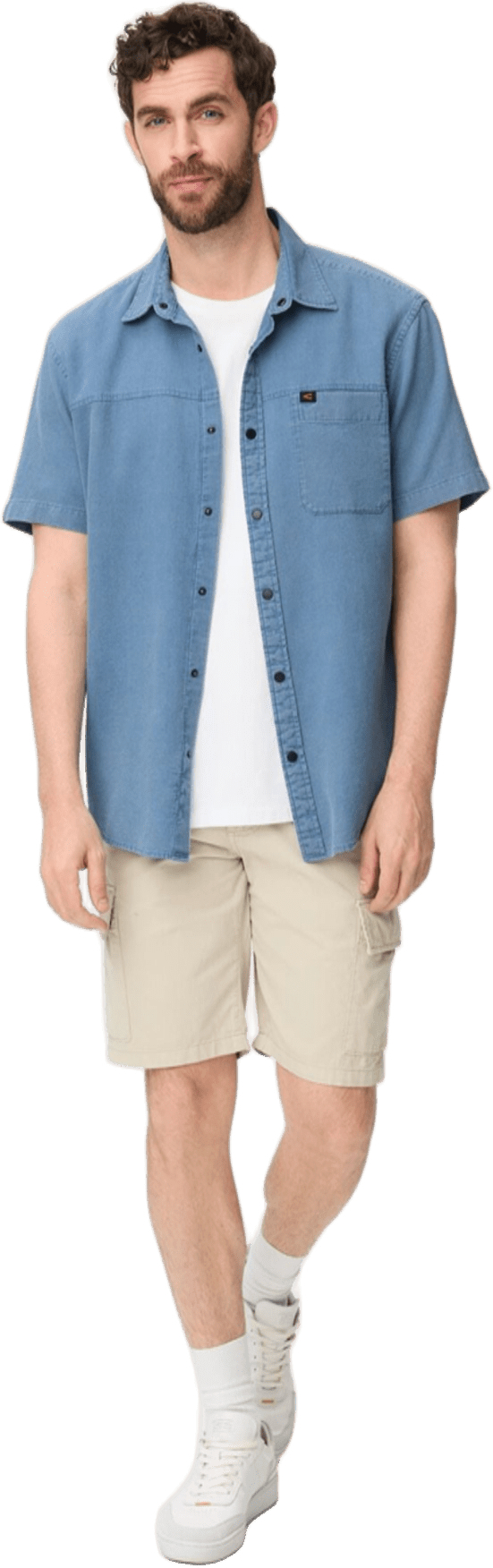 Сорочка чоловіча Camel Active Shirts 1/2 sleeves 409266-7S66-42 XL блакитнафото