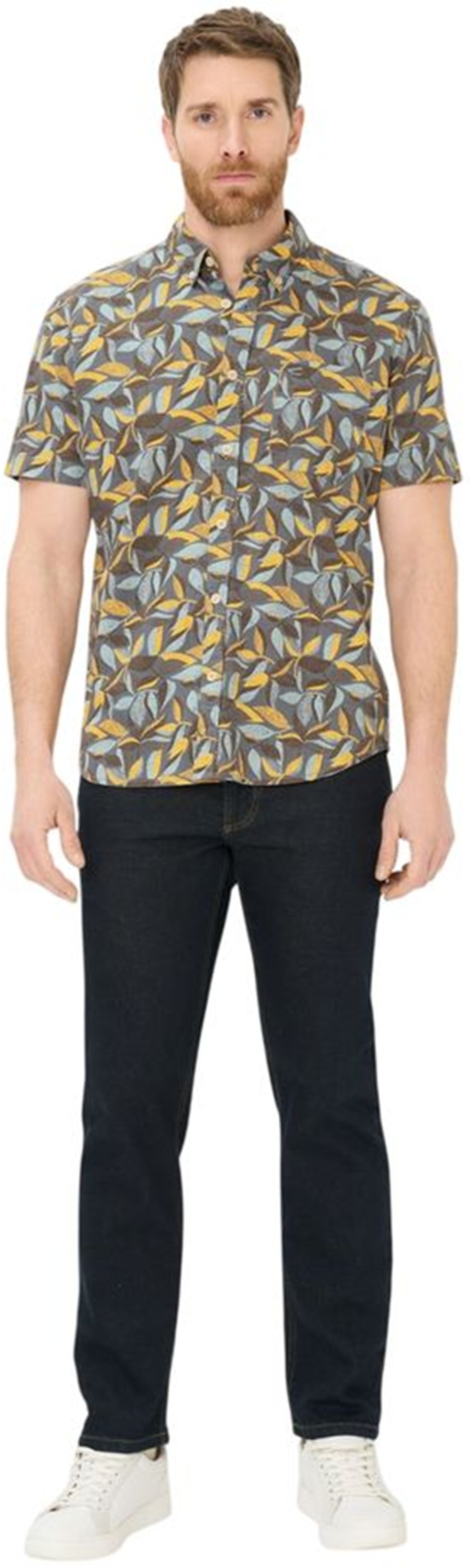 Рубашка мужская Camel Active Shirts 1/2 sleeves 409274-7S74-64 M синяя фото 