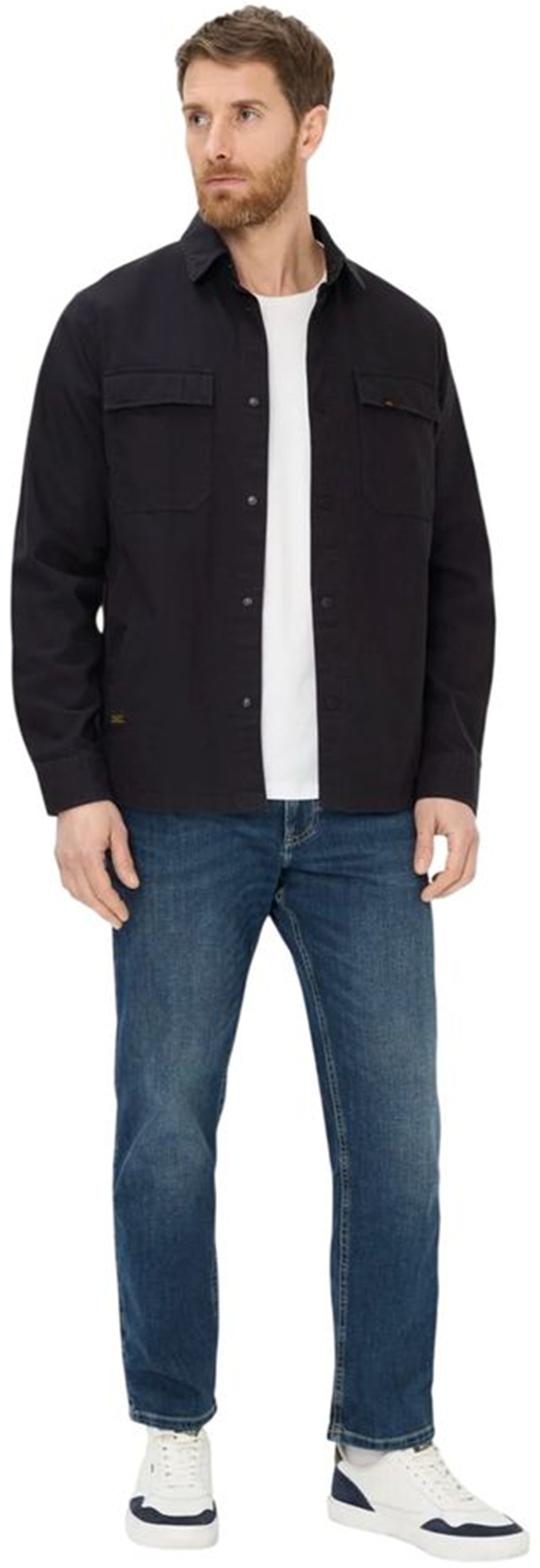 Сорочка з довгим рукавом чоловіча Camel Active Overshirts 409382-7S82-48 L темно-синяфото