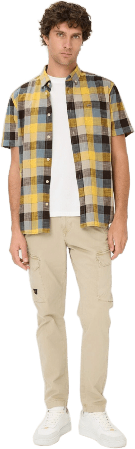 Сорочка чоловіча Camel Active Shirts 1/2 sleeves 409261-7S61-64 M жовтафото