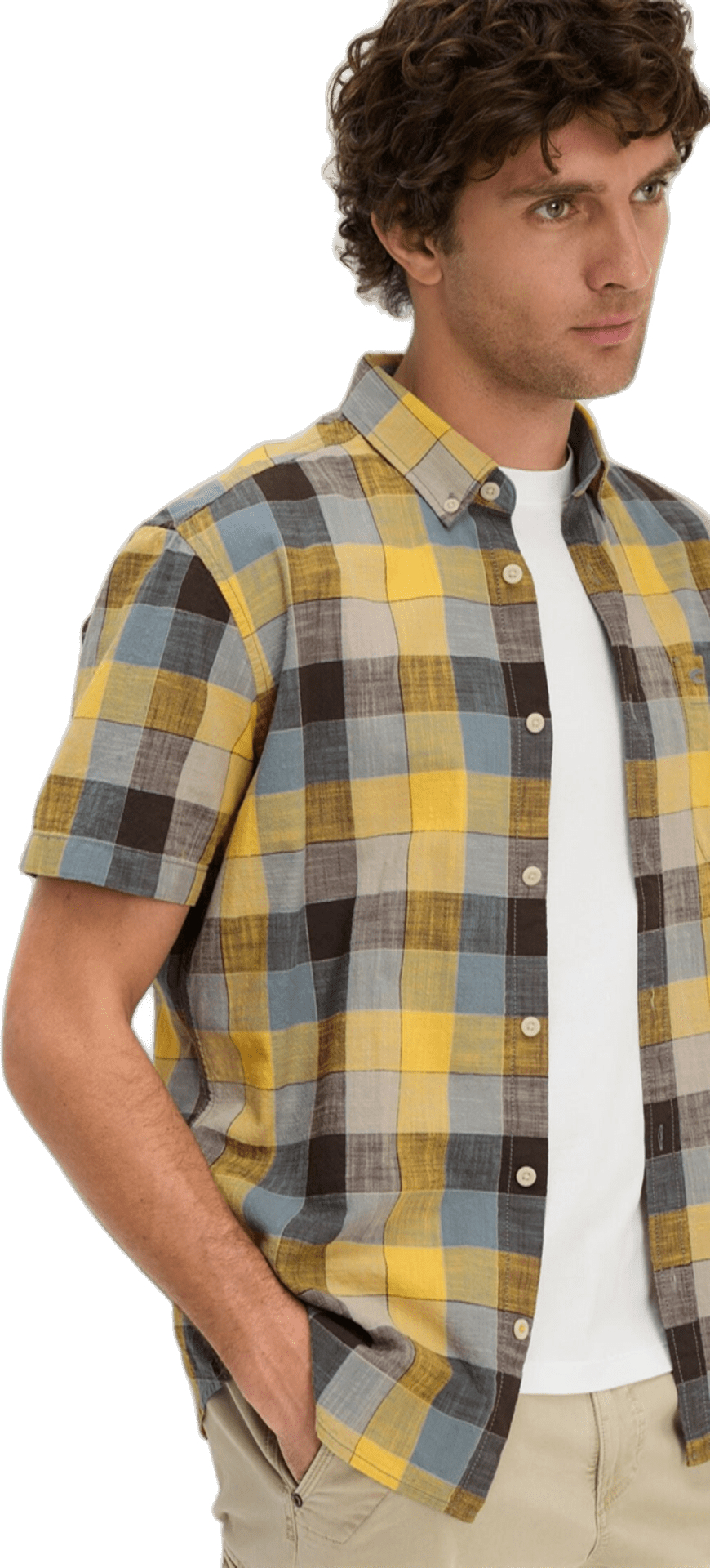 Сорочка чоловіча Camel Active Shirts 1/2 sleeves 409261-7S61-64 M жовтафото