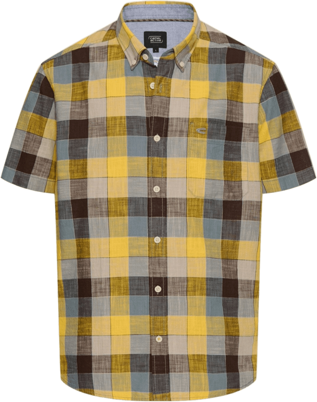 Сорочка чоловіча Camel Active Shirts 1/2 sleeves 409261-7S61-64 2XL жовтафото