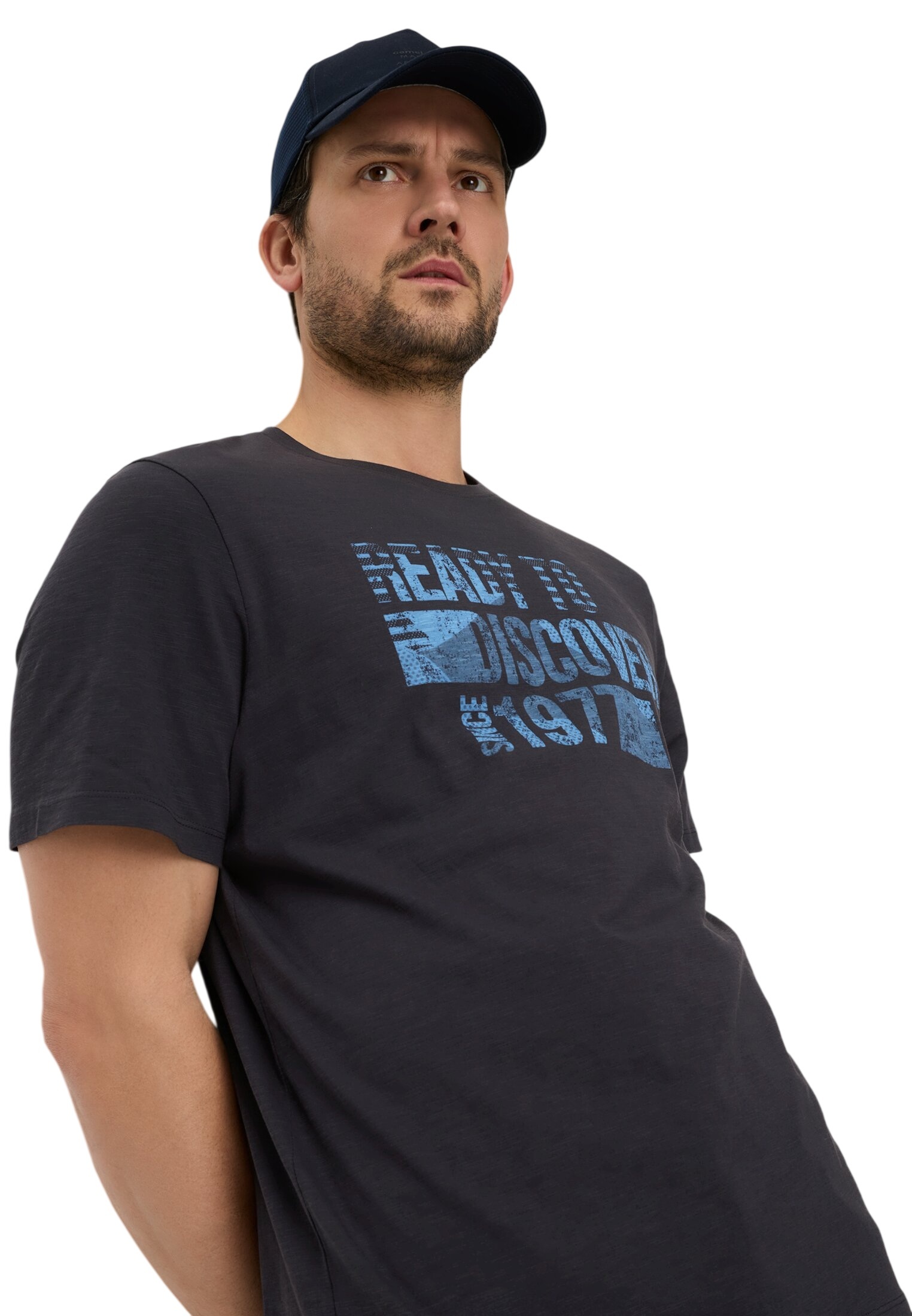 Футболка чоловіча Camel Active T-shirts 1/2 sleeves 409700-7T17-48 M темно-синяфото