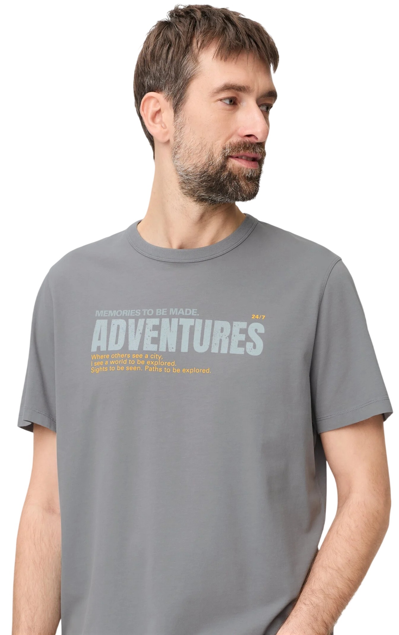 Футболка чоловіча Camel Active T-shirts 1/2 sleeves 409700-7T27-45 L сірафото