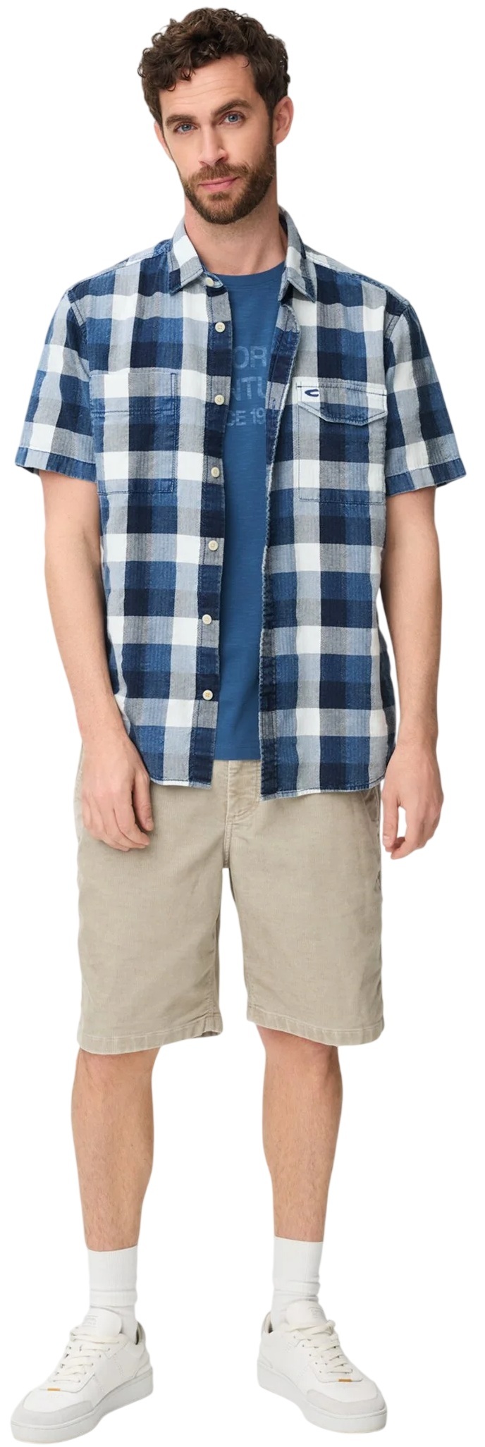 Футболка чоловіча Camel Active T-shirts 1/2 sleeves 409700-7T54-44 M темно-синяфото