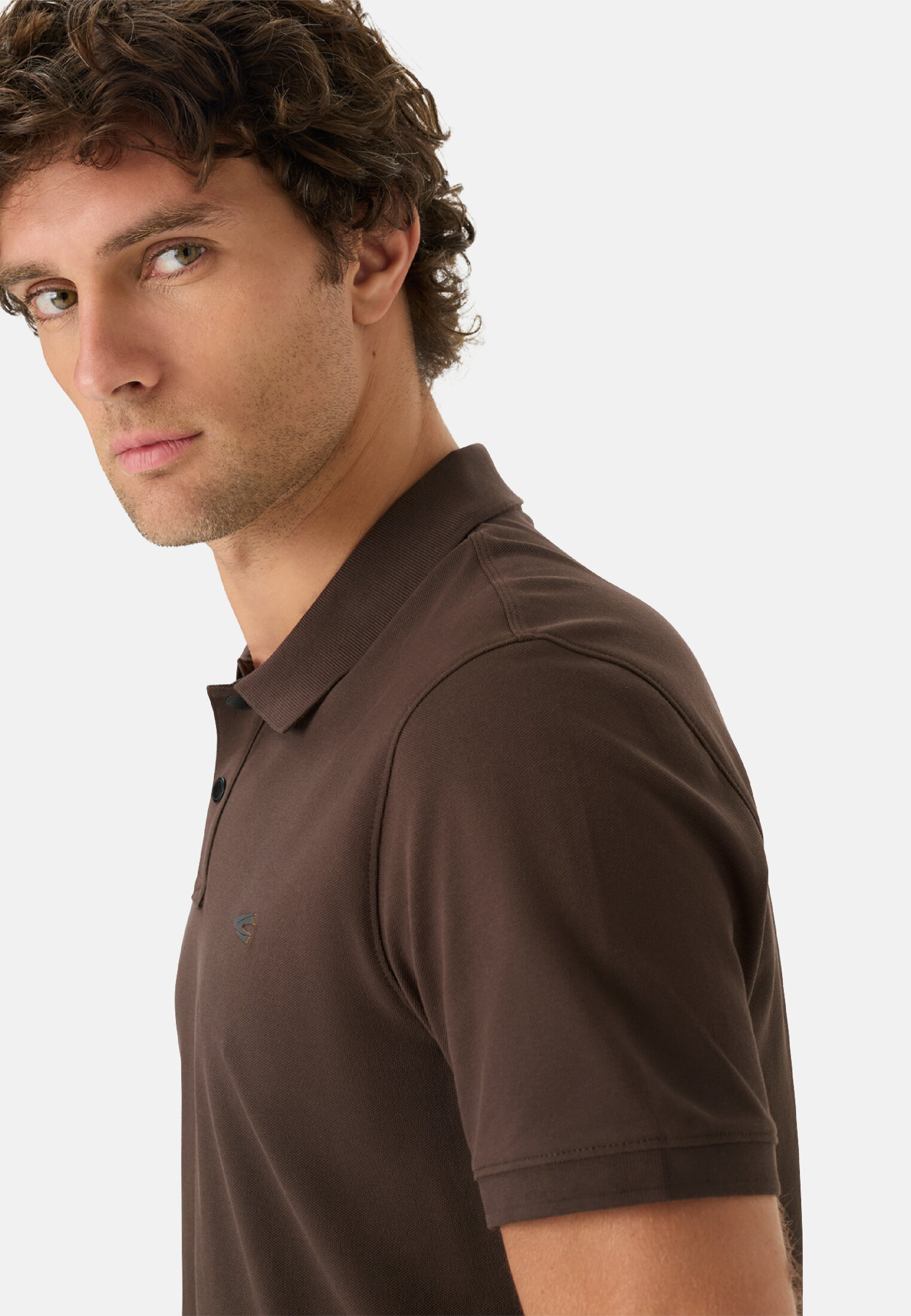 Поло чоловіче Camel Active Polos 1/2 sleeves 409920-7P01-28 L коричневефото