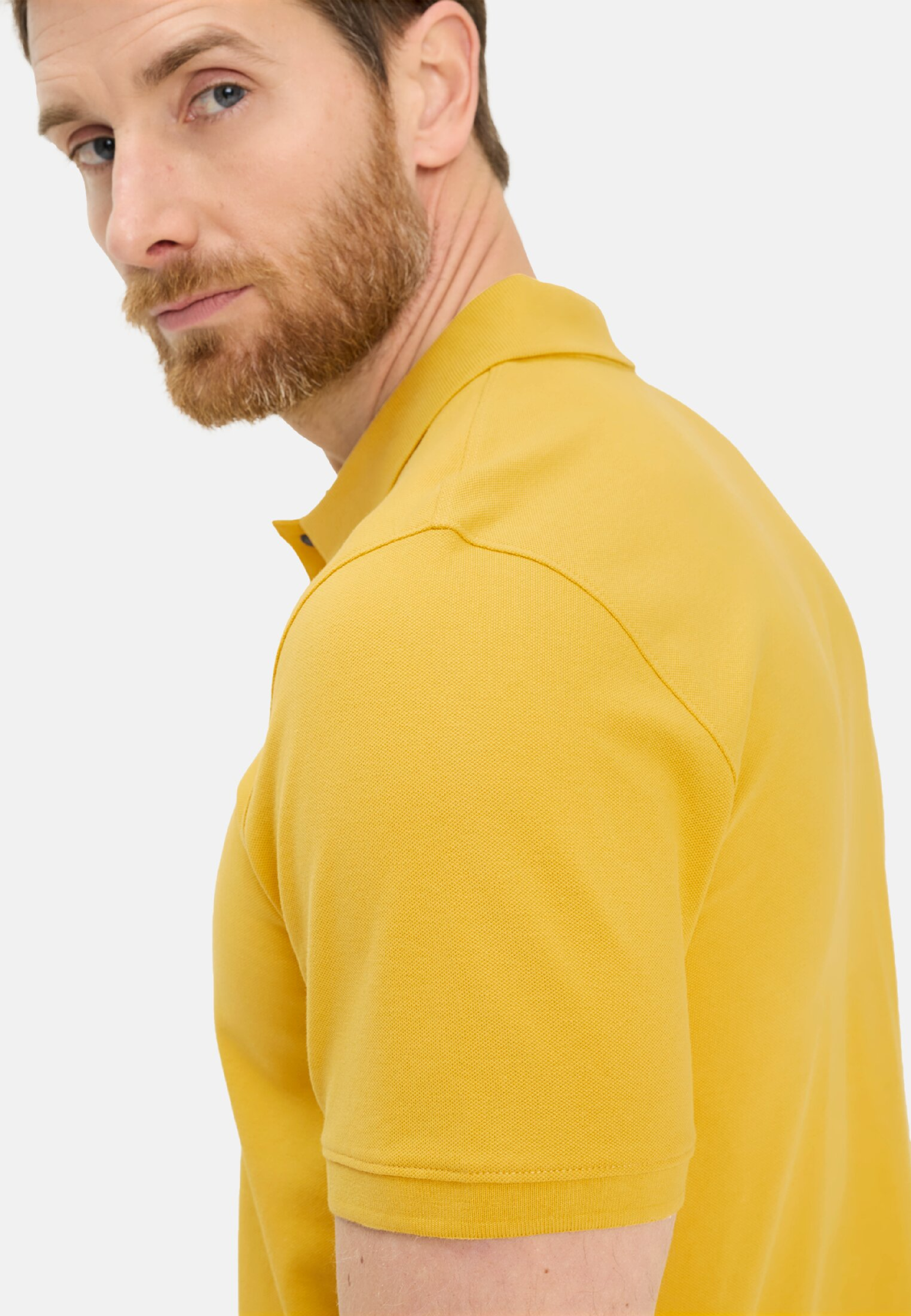 Поло чоловіче Camel Active Polos 1/2 sleeves 409920-7P01-64 XL жовтефото