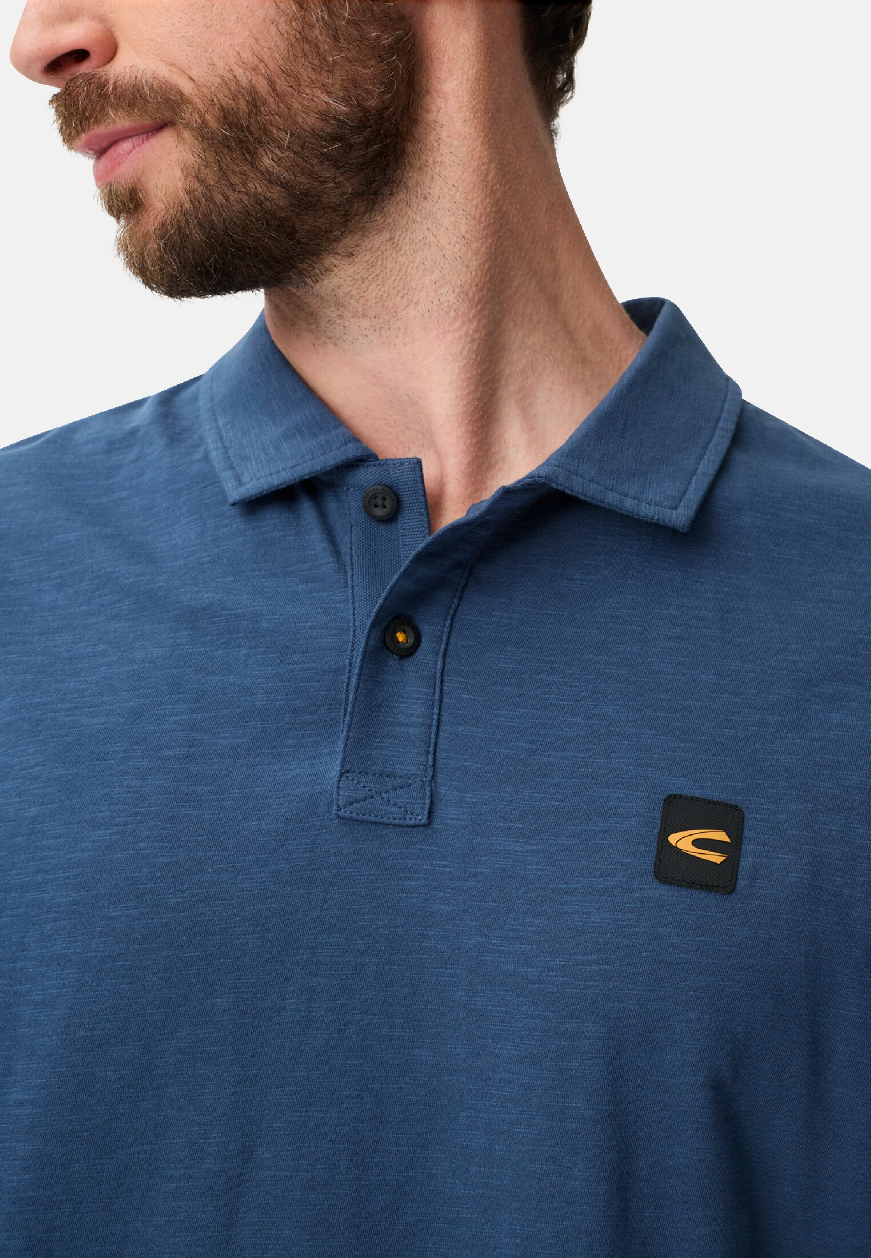 Поло мужское Camel Active Polos 1/2 sleeves 409920-7P08-44 L голубое фото 