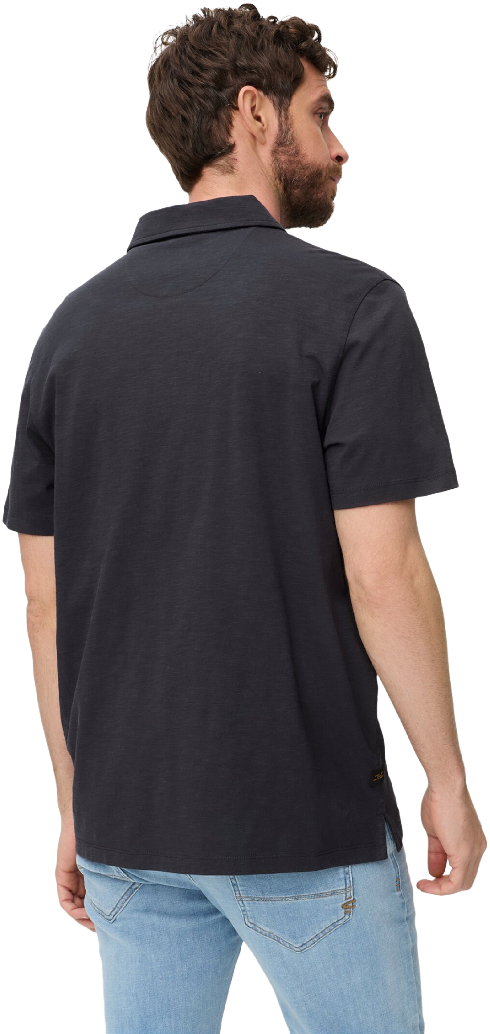 Поло мужское Camel Active Polos 1/2 sleeves 409920-7P08-48 S темно-синие фото 