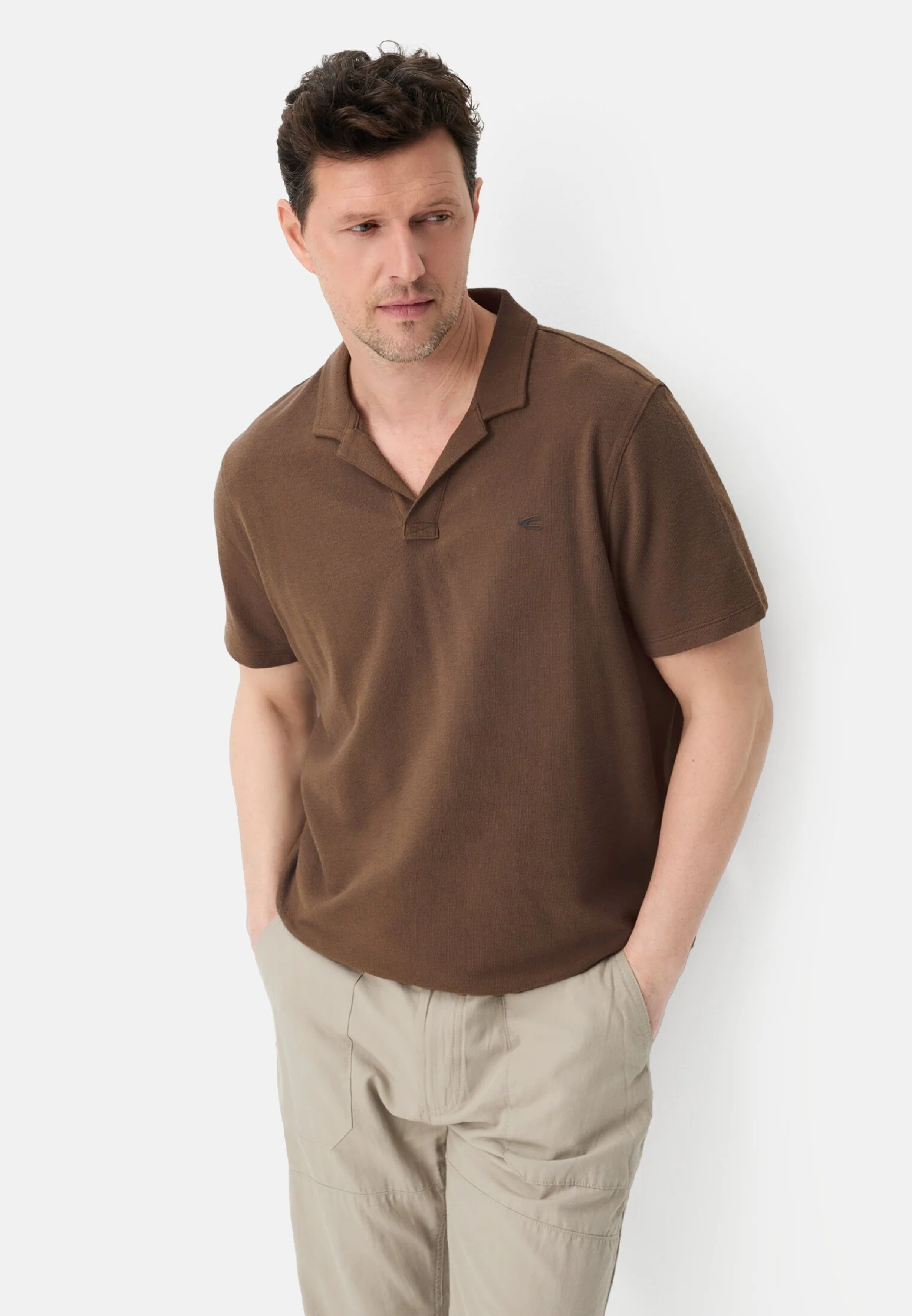 Поло мужское Camel Active Polos 1/2 sleeves 409920-7P60-26 M коричневое фото 