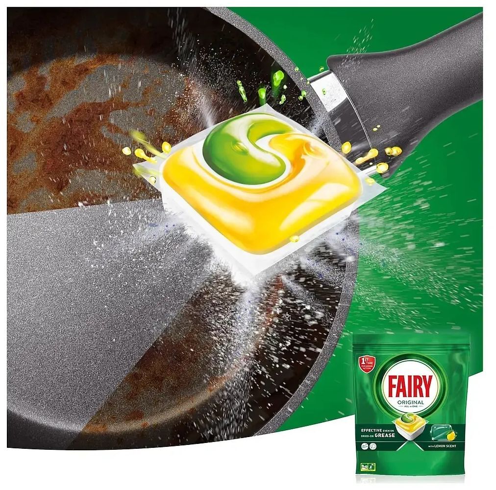 Капсули для посудомийних машин Fairy Original All-in-1 Лимон 29 штфото