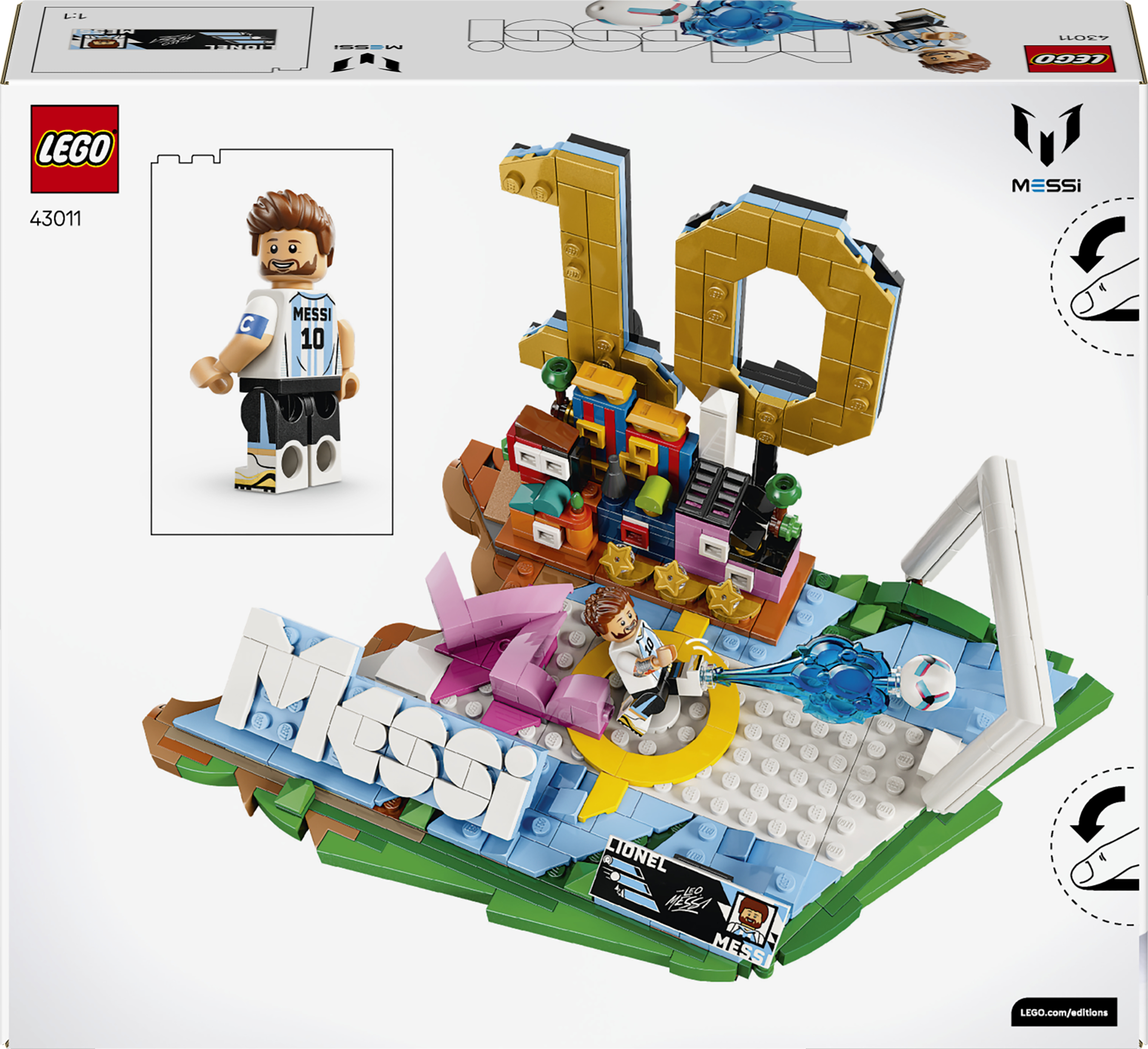 LEGO 43011 Editions Football Лионель Месси - лучшие моменты футбольных матчей фото 