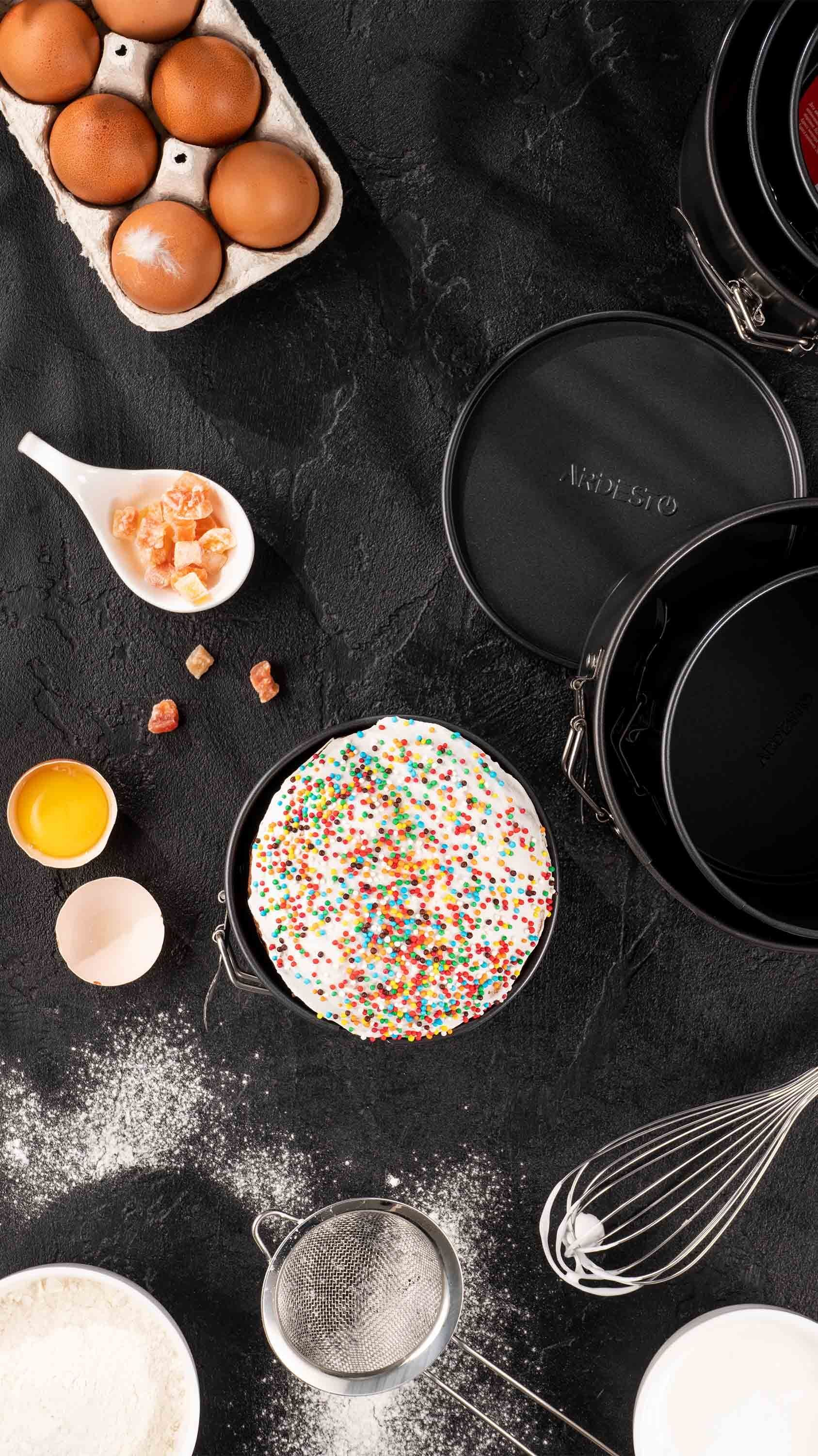 Набір форм для випікання паски/кексу ARDESTO Gemini кругла 14*12 см, 14*12 см (AR2506G_AR2506G)фото