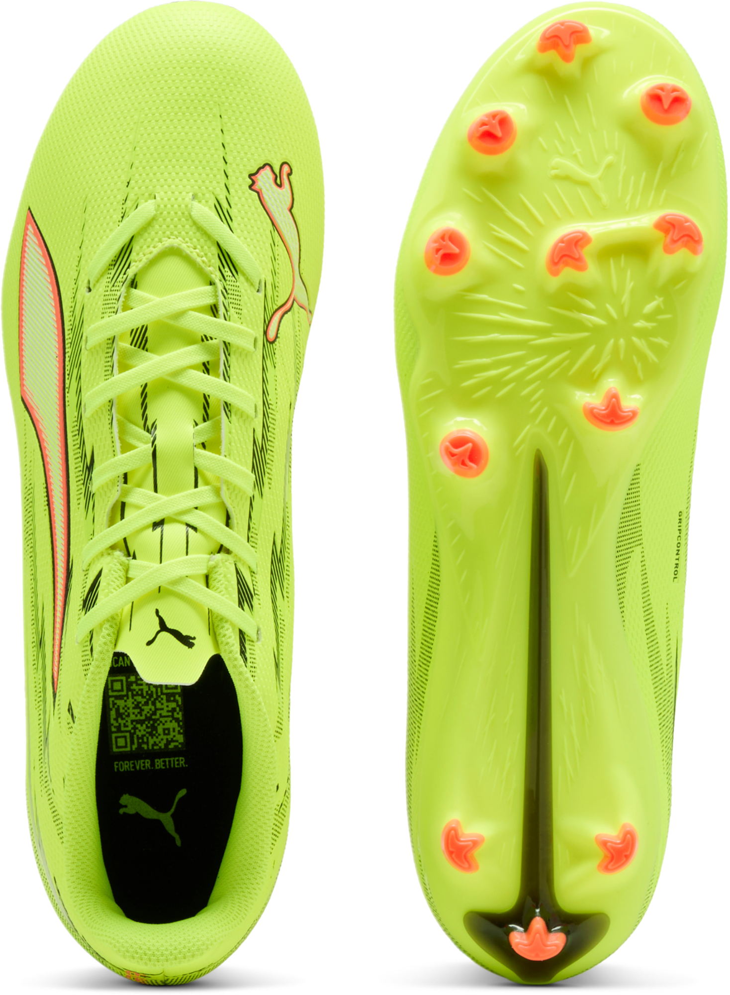 Бутсы PUMA Ultra 6 Play Fg/Ag 108704-01 42 (8 UK) лимонные фото 5