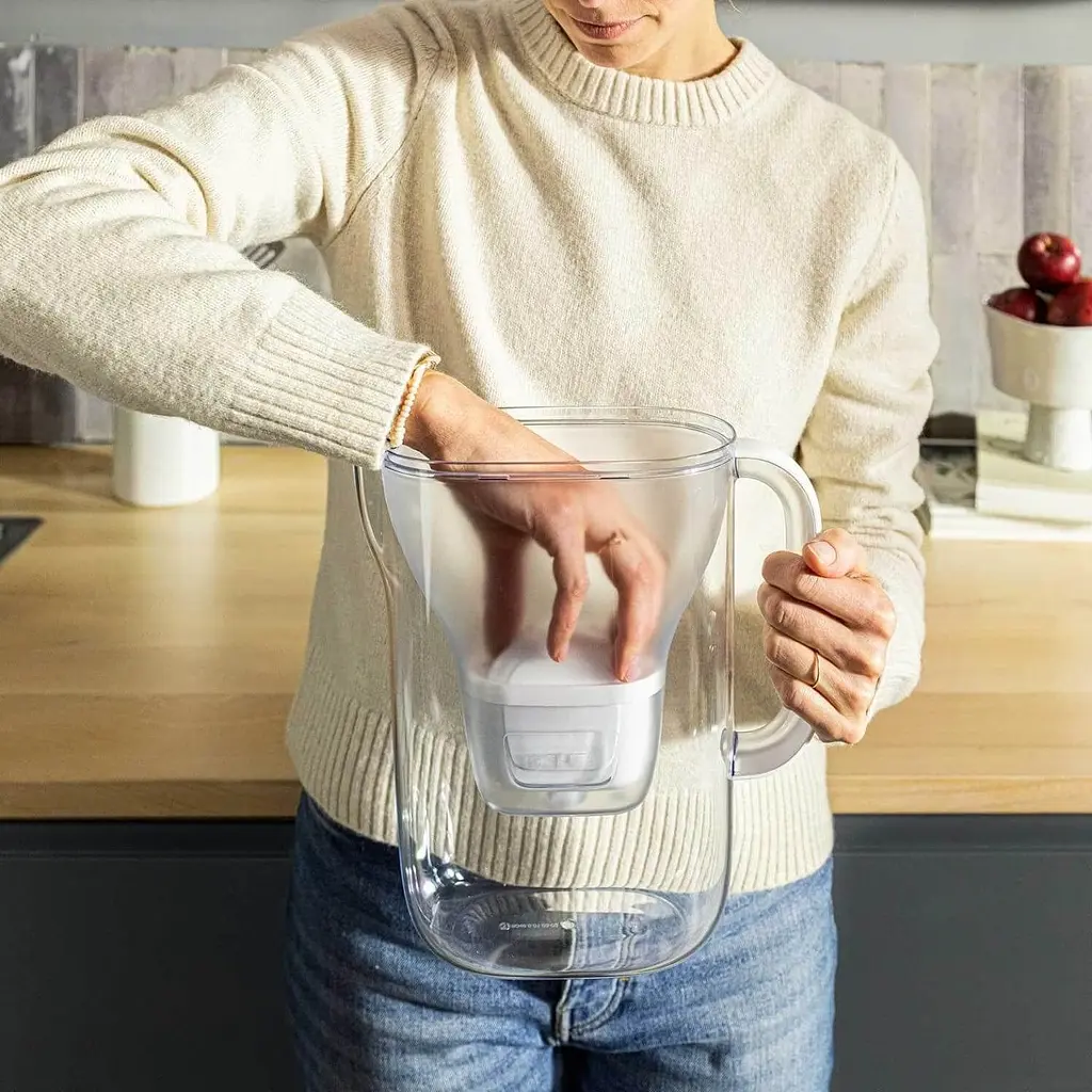 Фільтр-глечик Brita Style Essential Mxpro 2.4л (1.4л очищеної води) з картриджем, білий (1058040)фото6