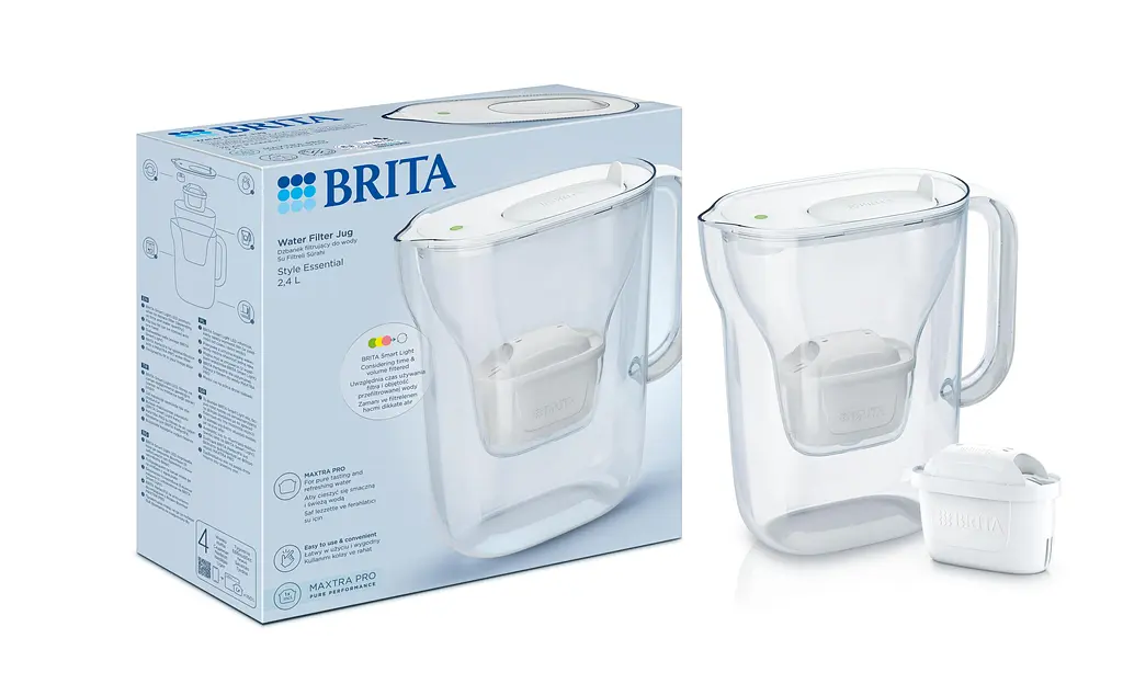 Фільтр-глечик Brita Style Essential Mxpro 2.4л (1.4л очищеної води) з картриджем, білий (1058040)фото13