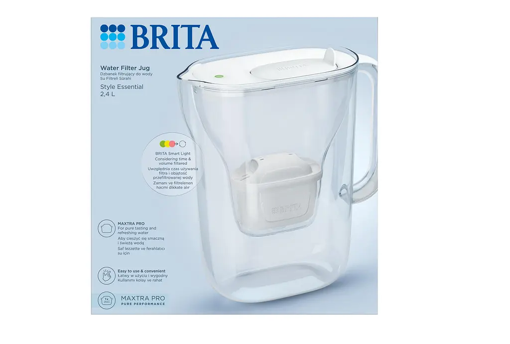 Фільтр-глечик Brita Style Essential Mxpro 2.4л (1.4л очищеної води) з картриджем, білий (1058040)фото14