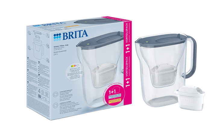 Фильтр-кувшин Brita Style Essential Mxpro 2.4л (1.4л очищенной воды) + 2 картриджа, голубой (1057796) фото 