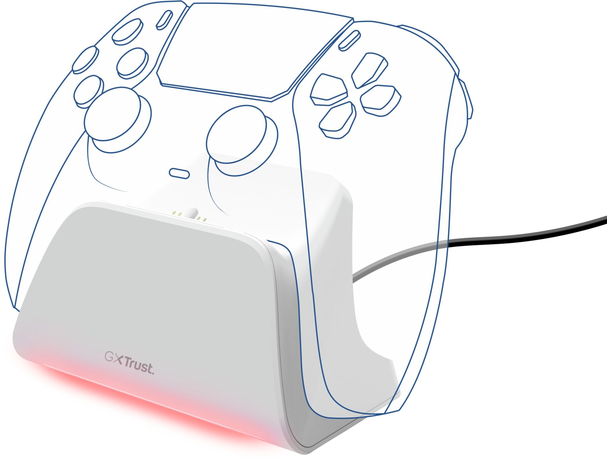 Зарядная станция Trust GXT 255W для PS5 White (25560_TRUST) фото 