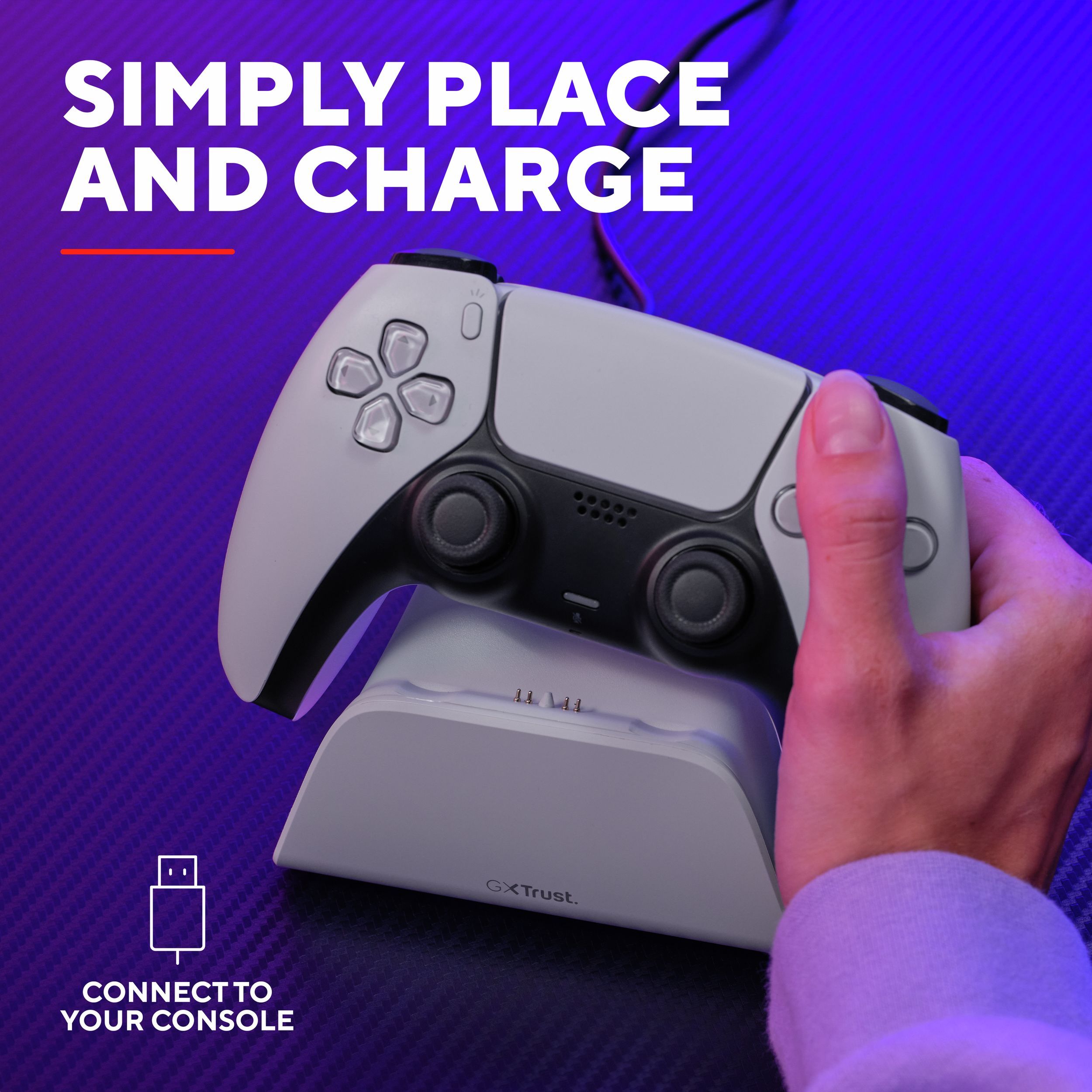 Зарядная станция Trust GXT 255W для PS5 White (25560_TRUST) фото 