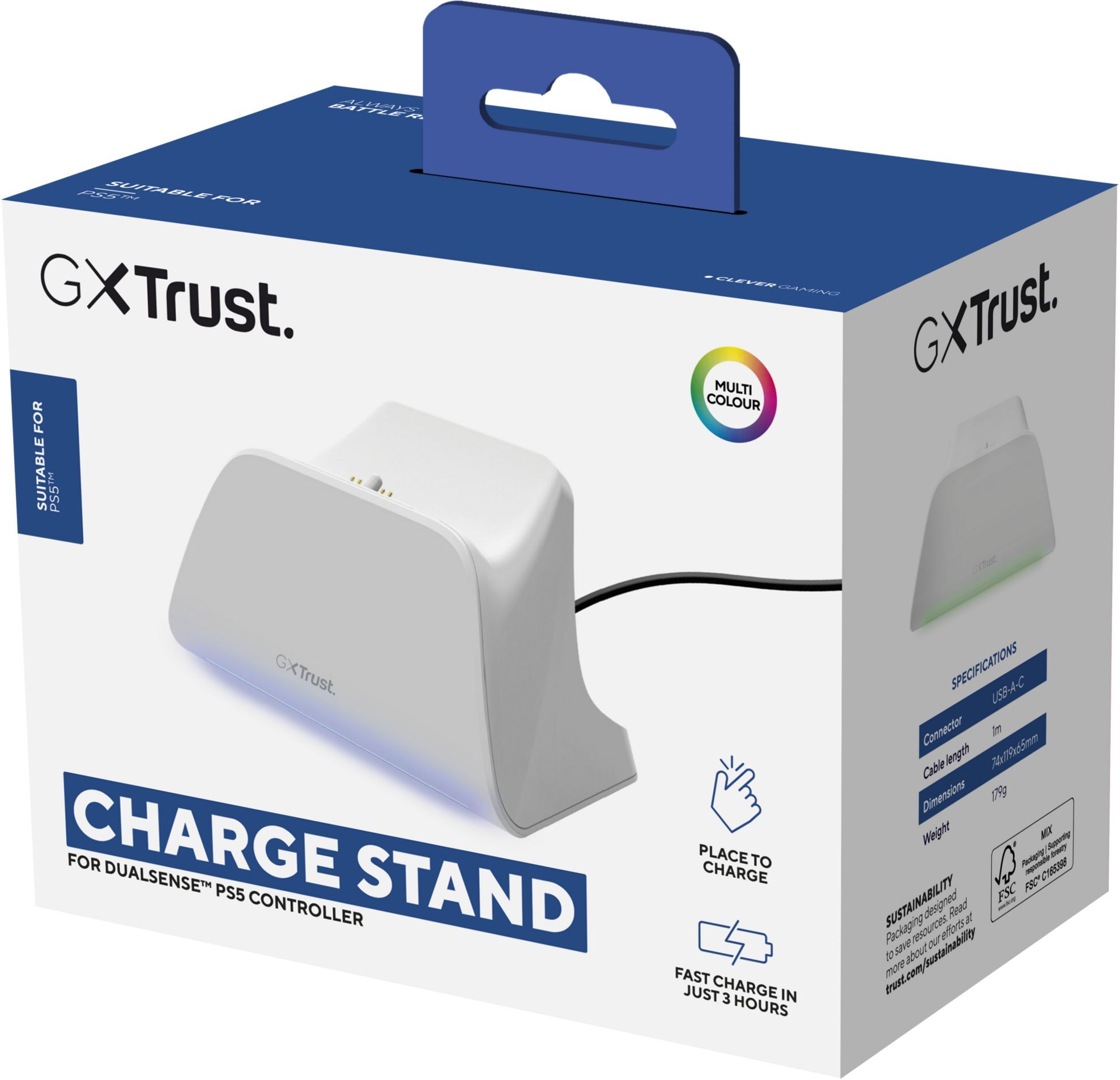 Зарядная станция Trust GXT 255W для PS5 White (25560_TRUST) фото 