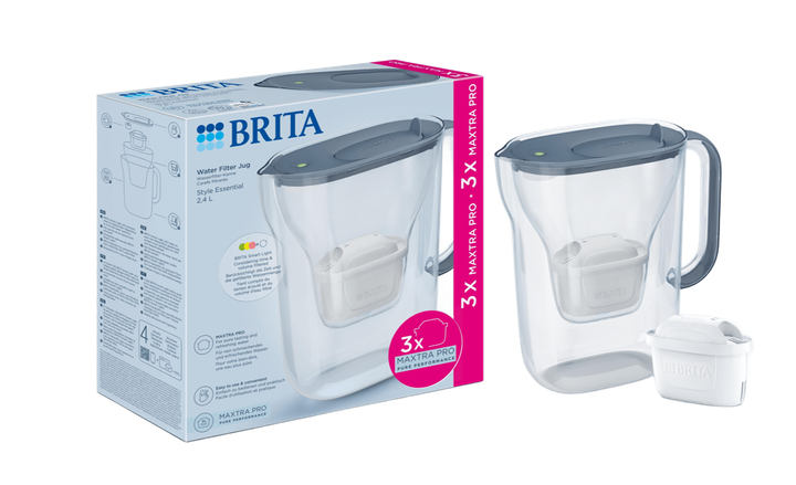 Фильтр-кувшин Brita Style Essential Mxpro 2.4л (1.4л очищенной воды) + 3 картриджа, голубой (1058103) фото 11
