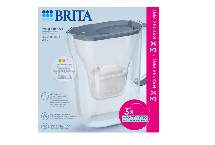 Фильтр-кувшин Brita Style Essential Mxpro 2.4л (1.4л очищенной воды) + 3 картриджа, голубой (1058103) фото 12