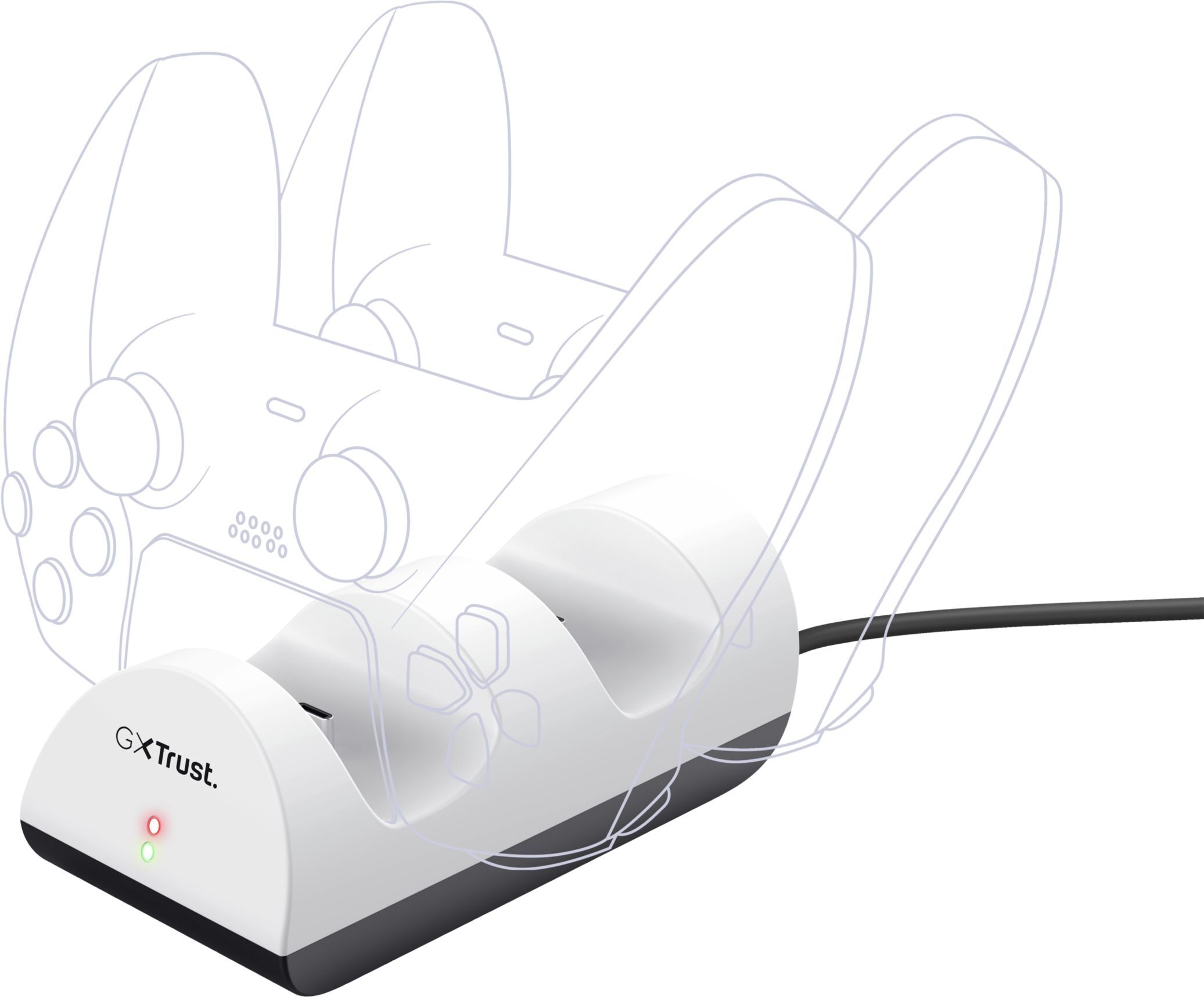 Зарядная станция Trust GXT 254 для PS5 White (24451_TRUST) фото 