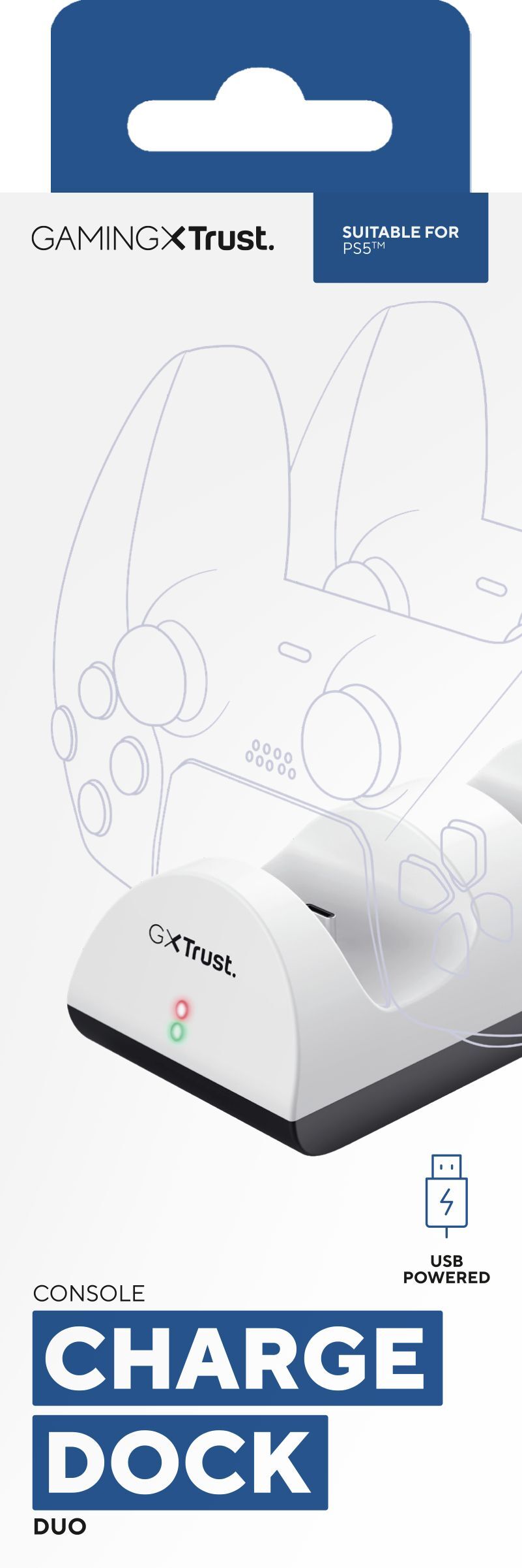 Зарядная станция Trust GXT 254 для PS5 White (24451_TRUST) фото 