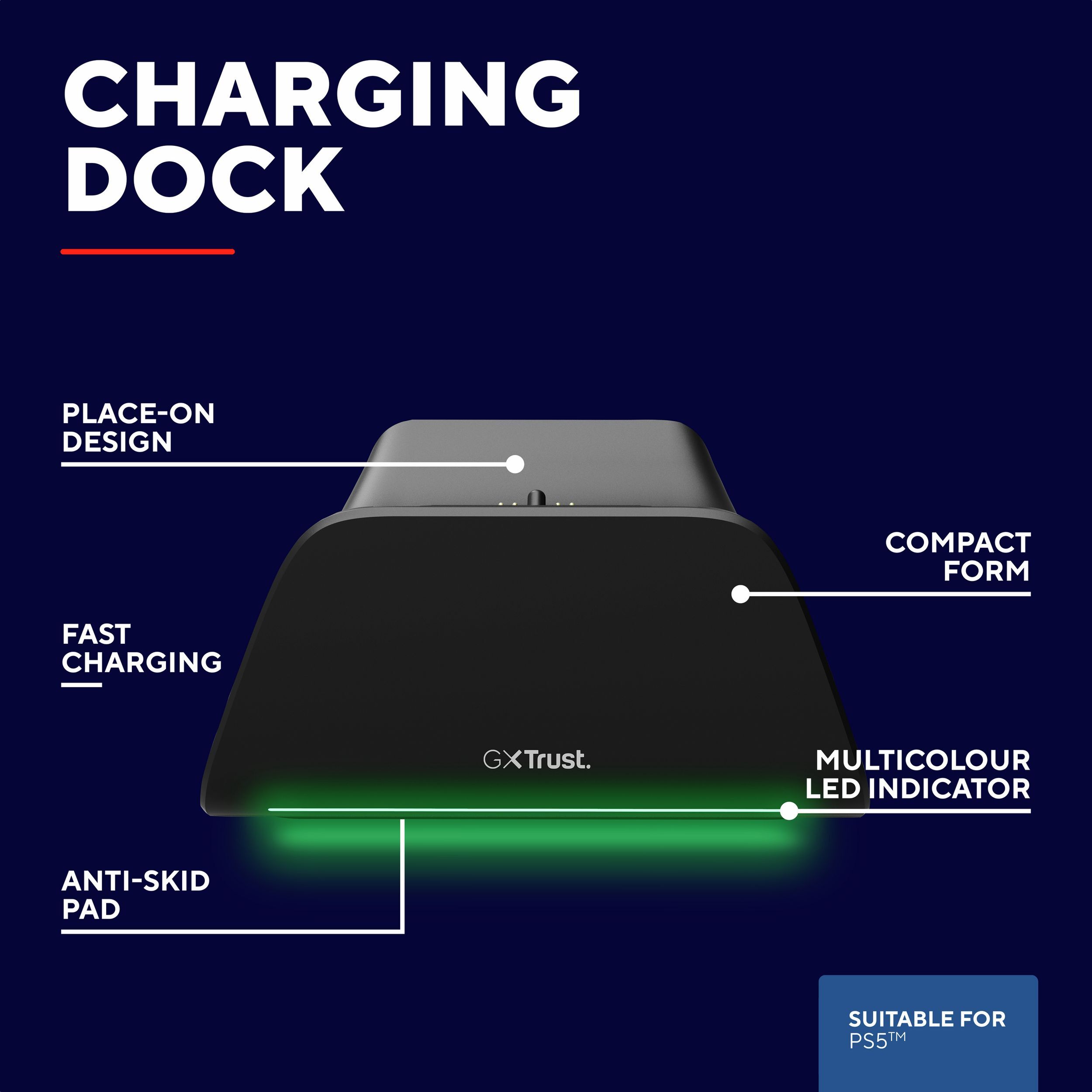 Зарядная станция Trust GXT 255 для PS5 Black (25552_TRUST) фото 