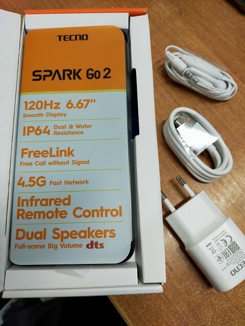 Смартфон TECNO Spark Go 2 (KM4) 3/64Gb Ink Black (4894947089534) фото 