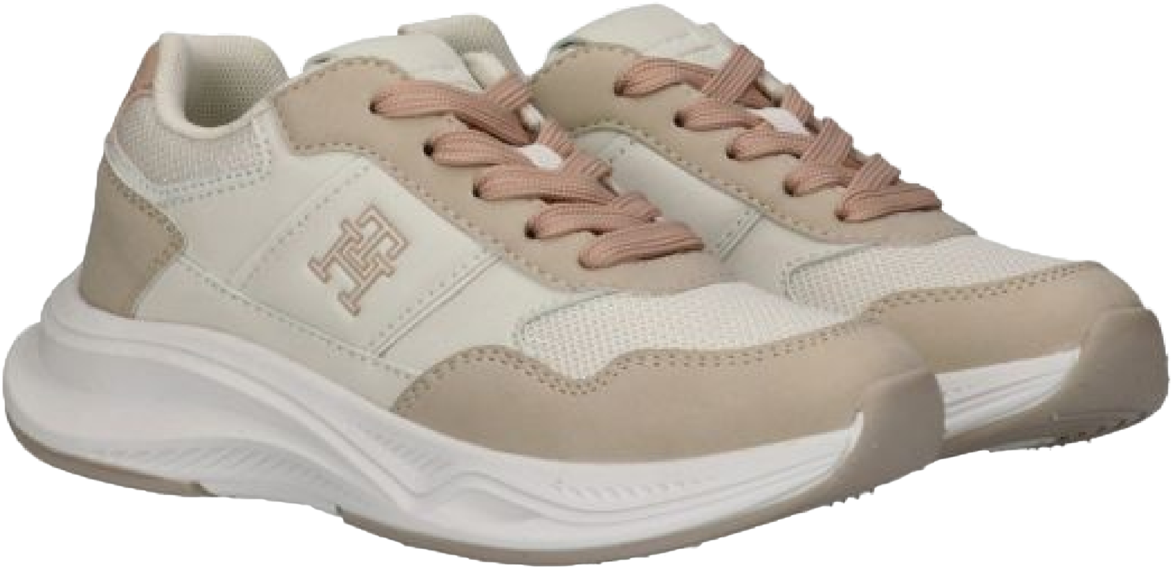 Кроссовки женские Tommy Hilfiger Low Cut Lace-Up Sneaker T3A9-34268-1748A708 39 бежевые фото 